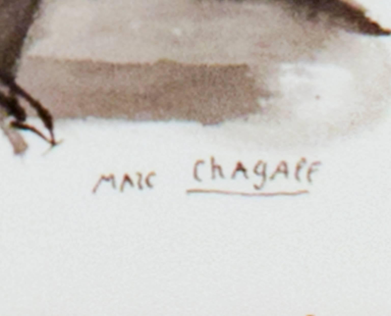Affiche offset « Chagall Gouaches et Lavis » d'après Marc Chagall, Galerie Maeght - Print de (after) Marc Chagall