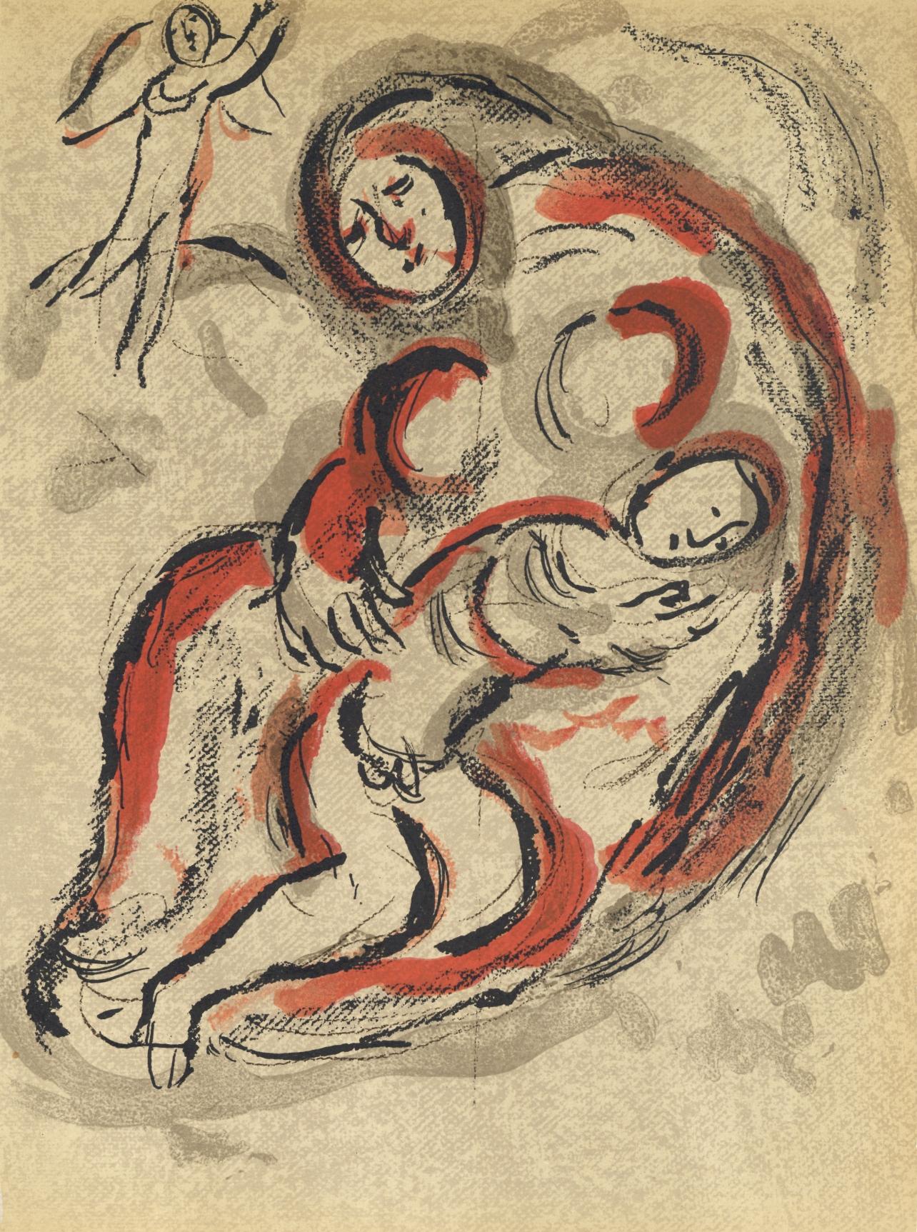 Marc Chagall Figurative Print - Chagall, Hagar in the Desert (Mourlot 117-46; Cramer 25) (after)