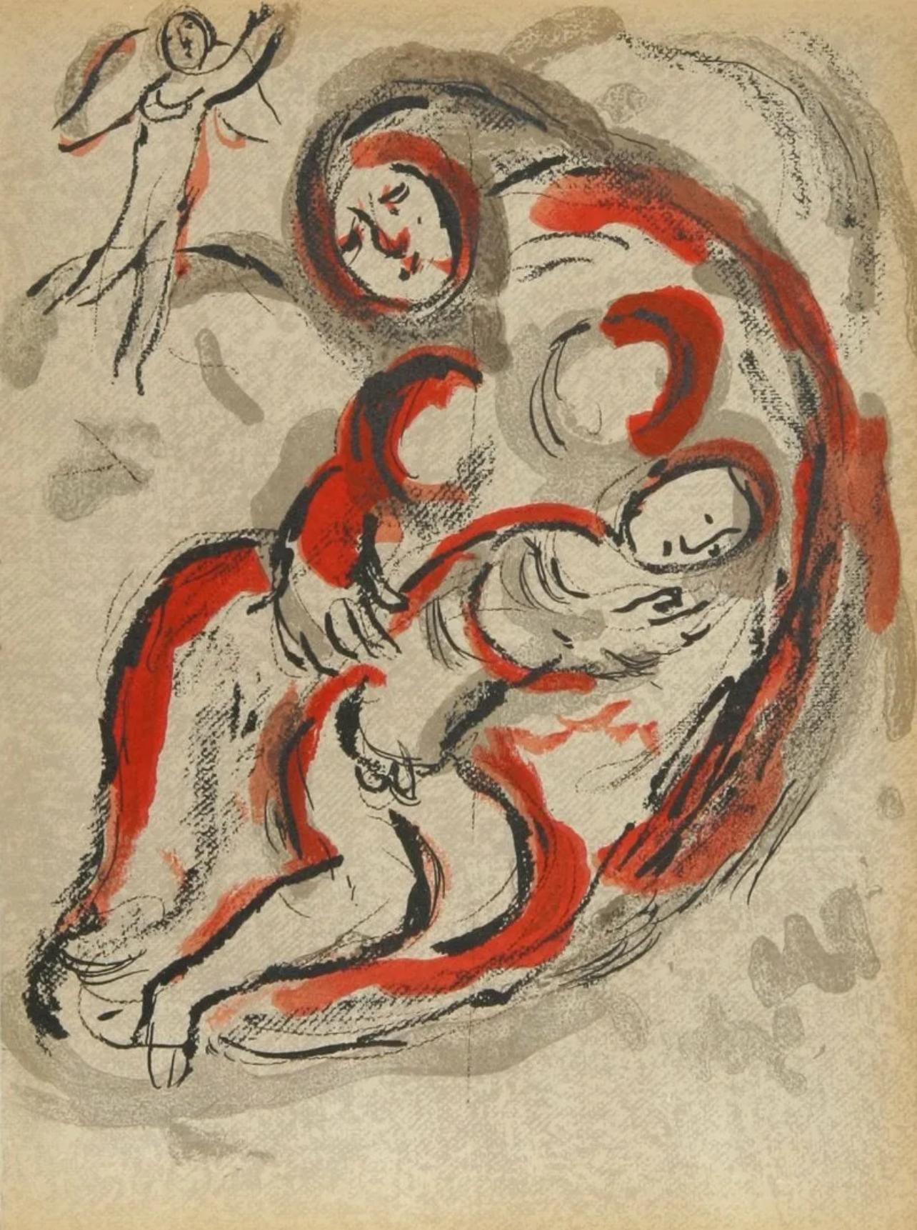 Marc Chagall Figurative Print - Chagall, Hagar in the Desert (Mourlot 230-277; Cramer 42) (after)