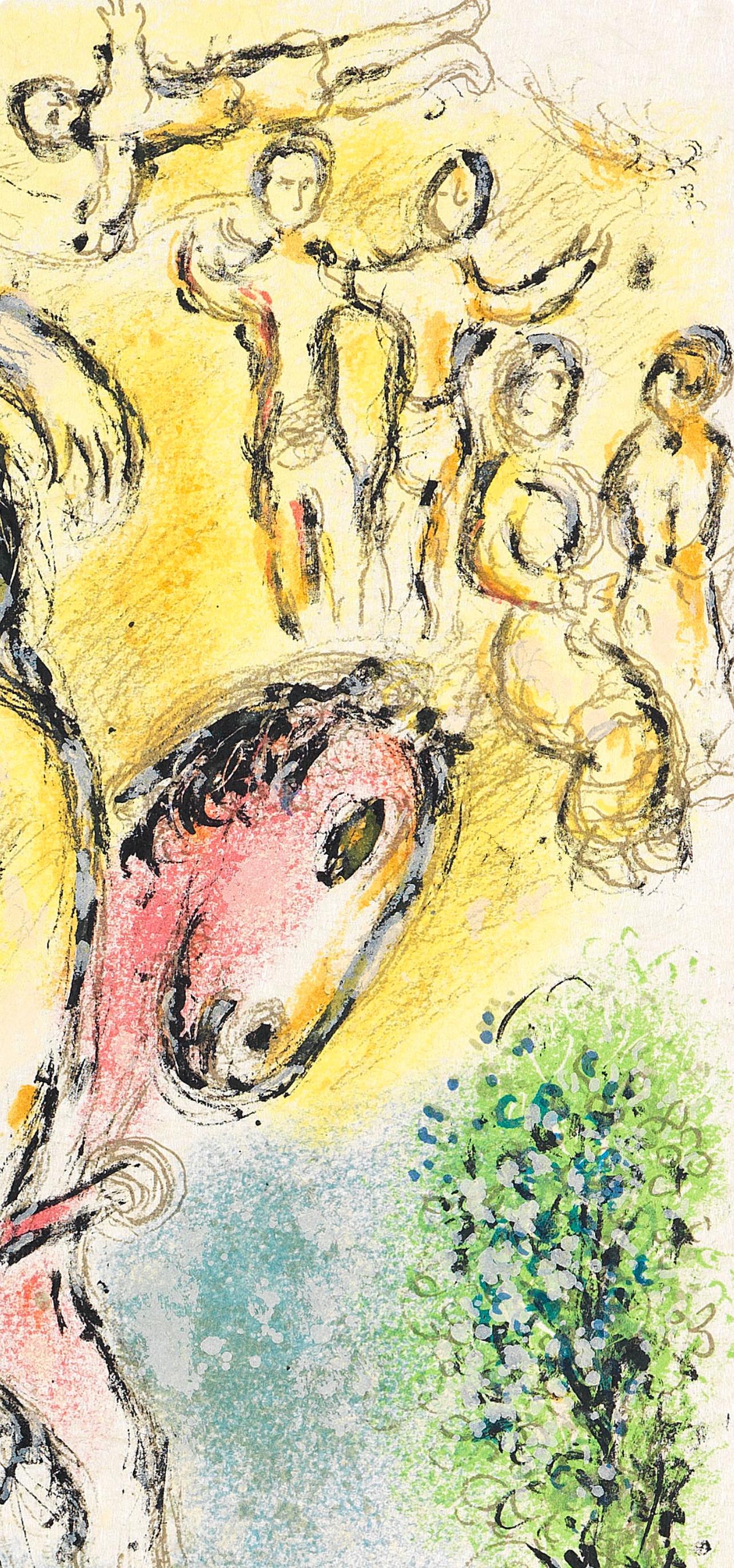 Chagall, ...Ich bin Odysseus, Homer, Die Odyssee (after) - Beige Landscape Print par Marc Chagall