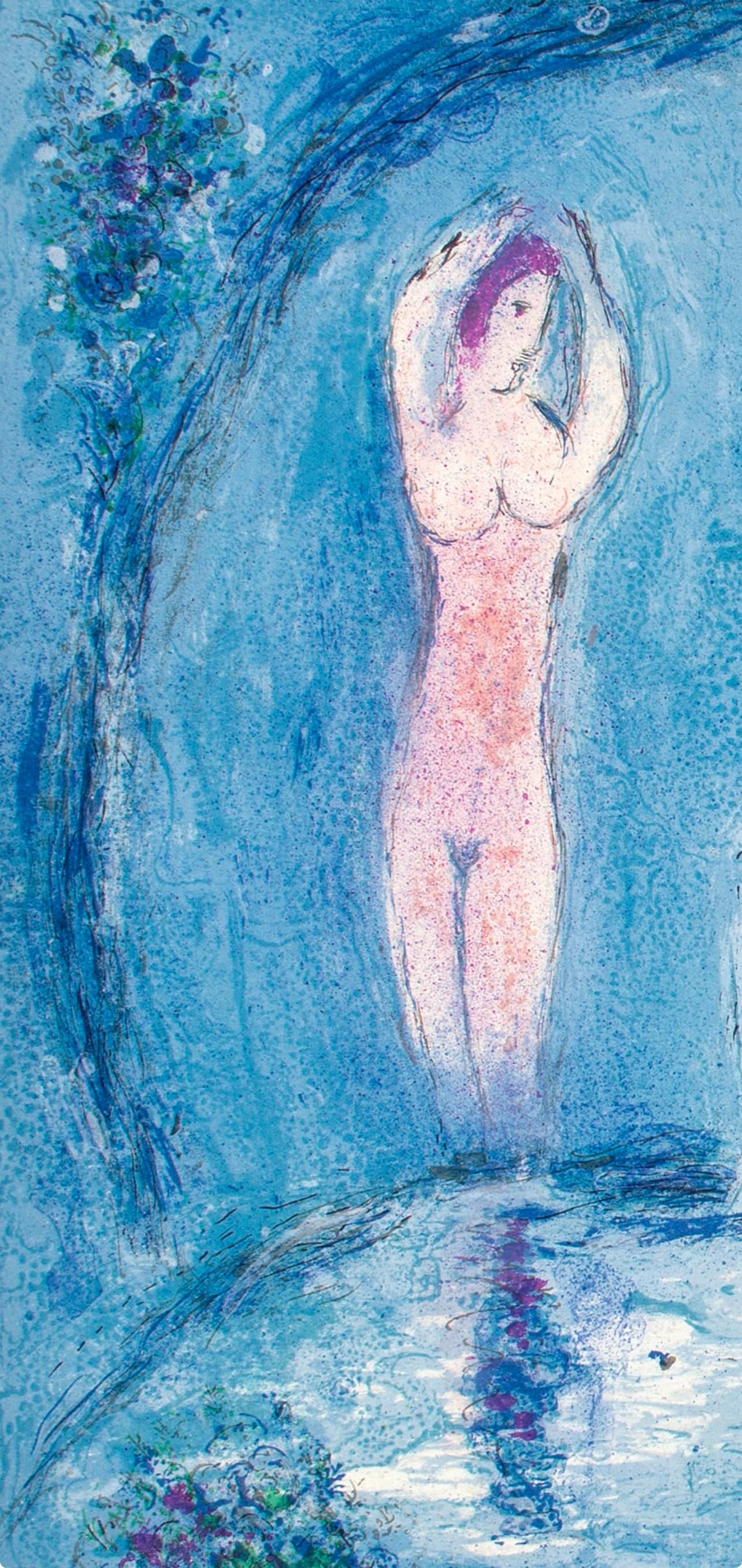 Chagall, La Caverne des Nymphes, Daphnis et Chloé (after) - Print de Marc Chagall