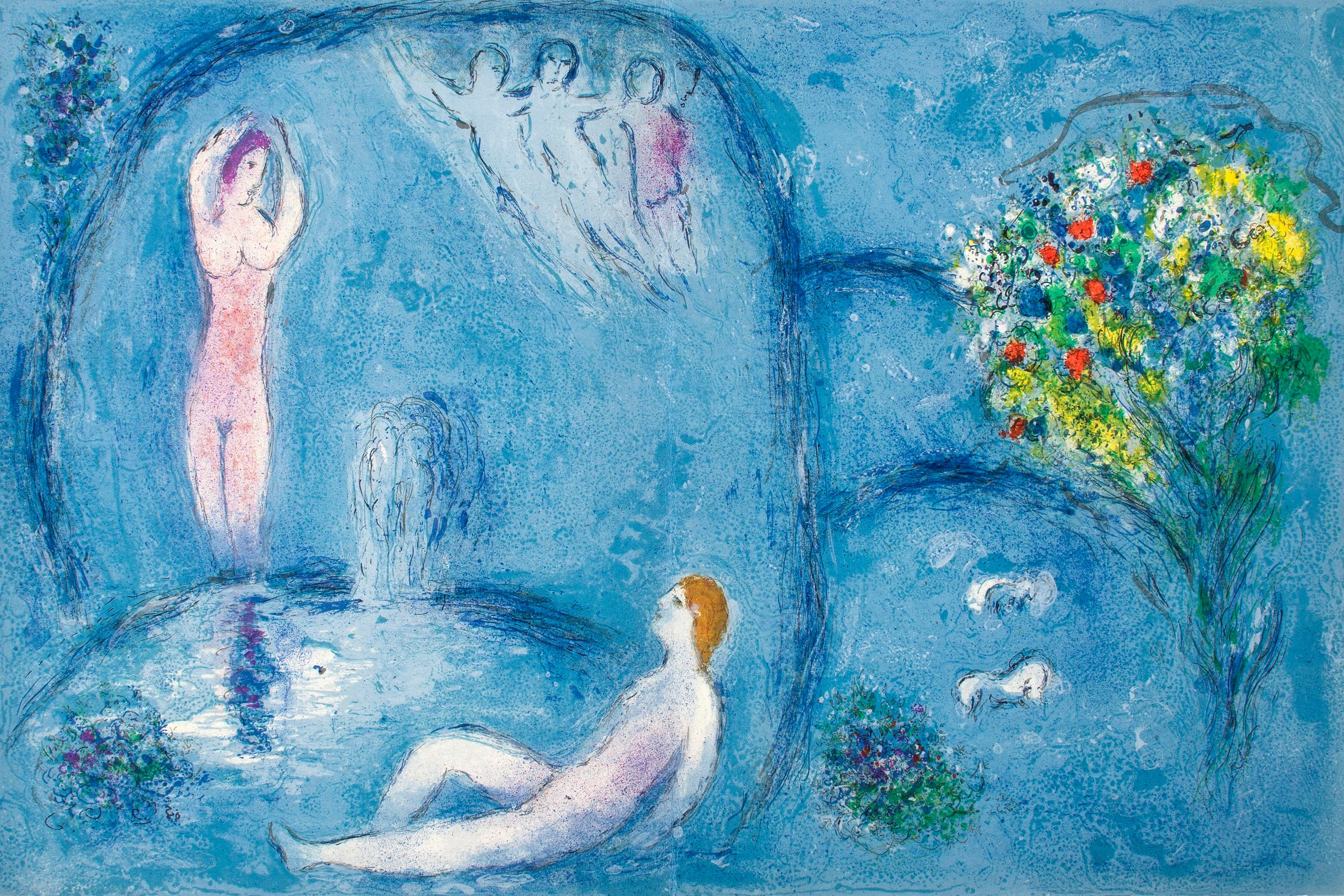 Chagall, La Caverne des Nymphes, Daphnis et Chloé (after)