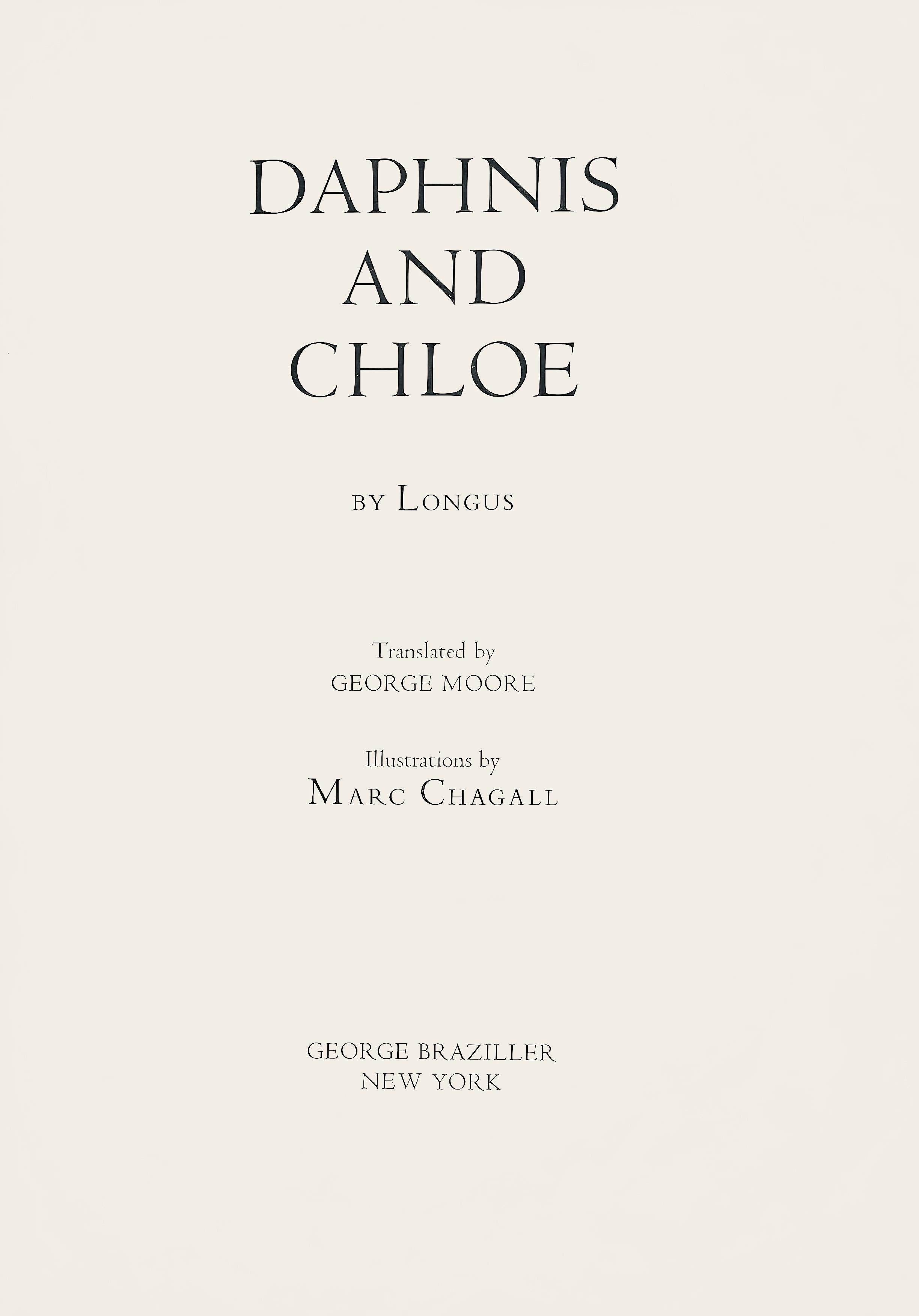 Chagall, La Chasse aux Oiseaux, Daphnis et Chloé, Daphnis et Chloé (after) en venta 1
