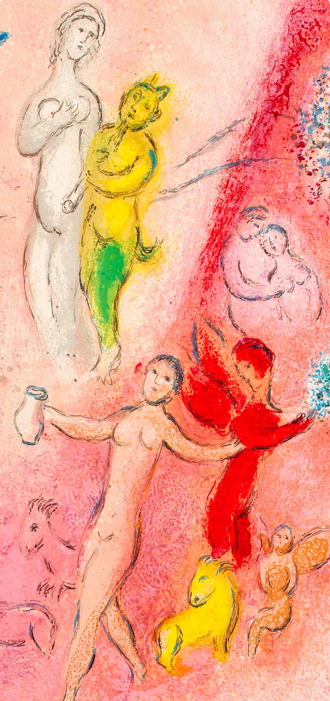 Chagall, Die Fabel der Spritze, Daphnis und Chloé (nach) – Print von Marc Chagall