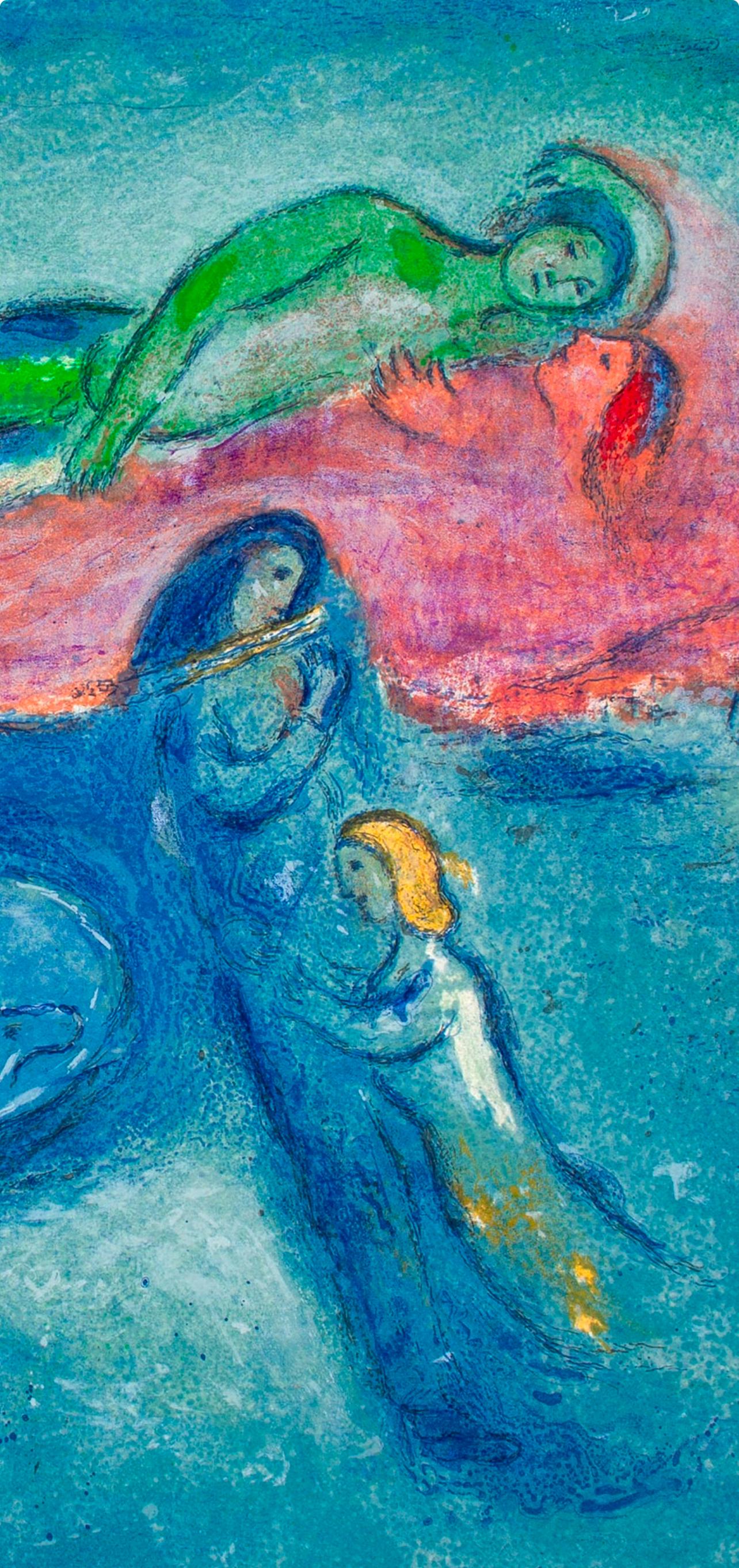 Chagall, La Mort de Dorcon, Daphnis et Chloé (after) - Print de Marc Chagall