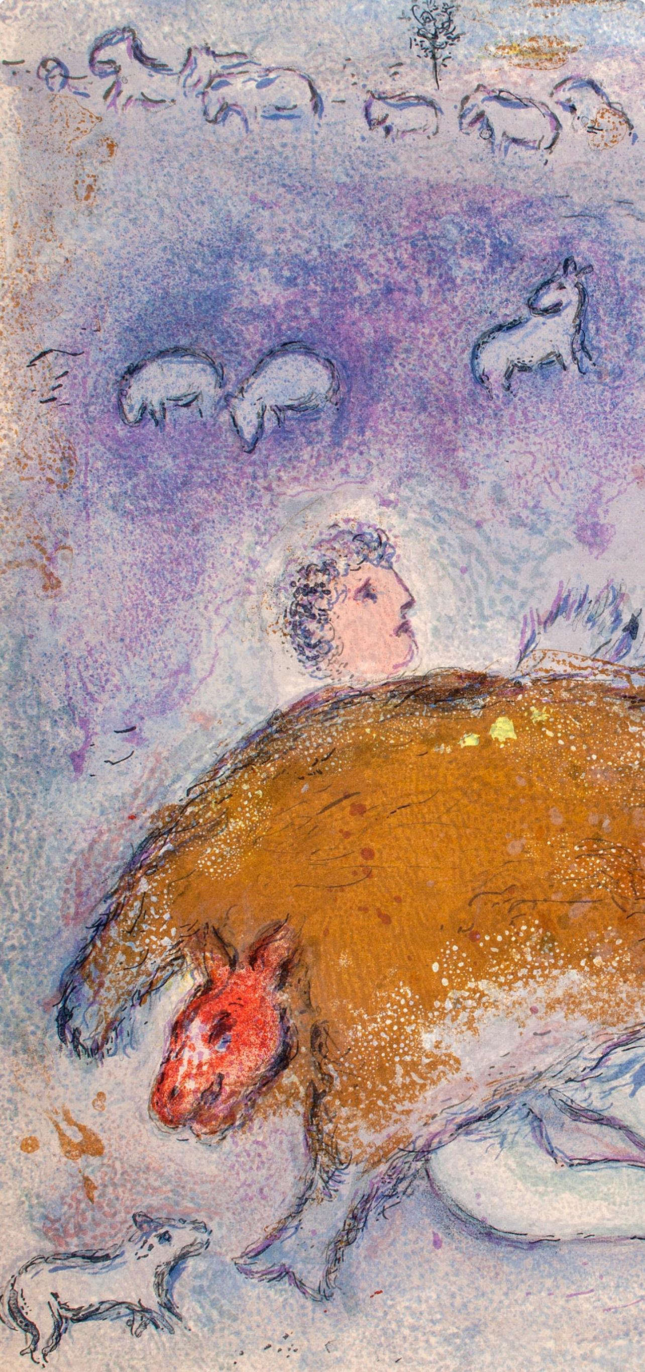 Chagall, La Ruse de Dorcon, Daphnis et Chloé (after) - Expressionniste Print par Marc Chagall
