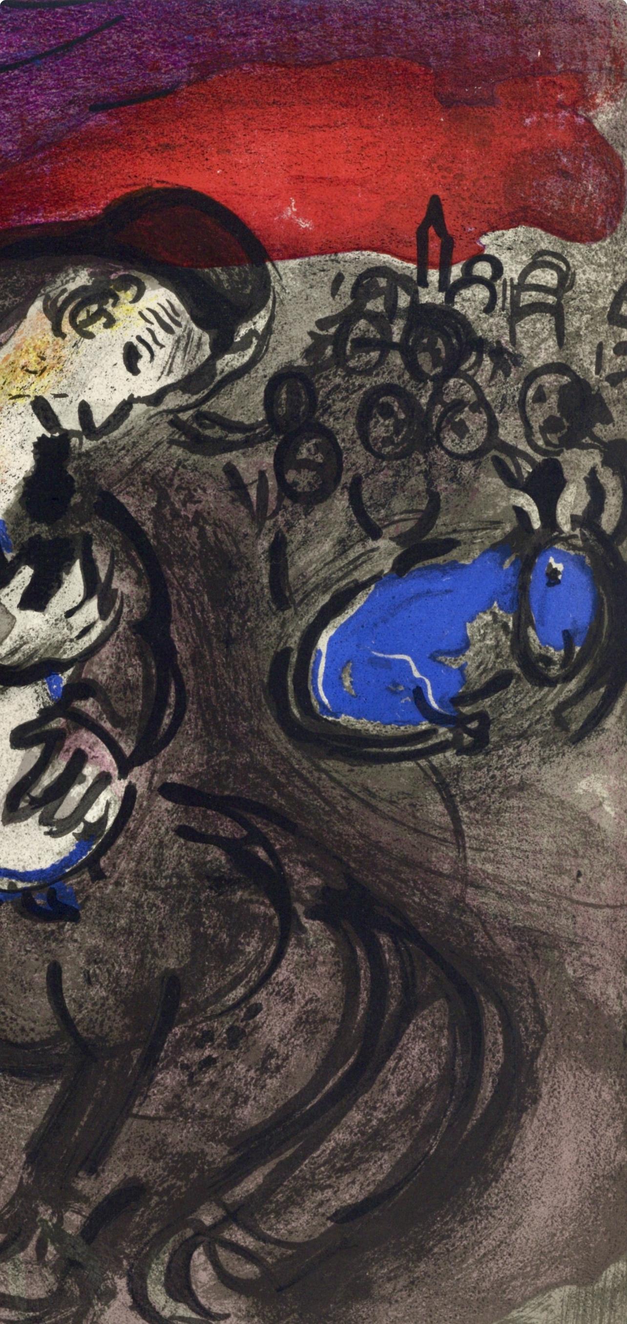 Chagall, Lamentations of Jeremiah (Mourlot 117-46; Cramer 25) (after) - Expressionist Print by Marc Chagall