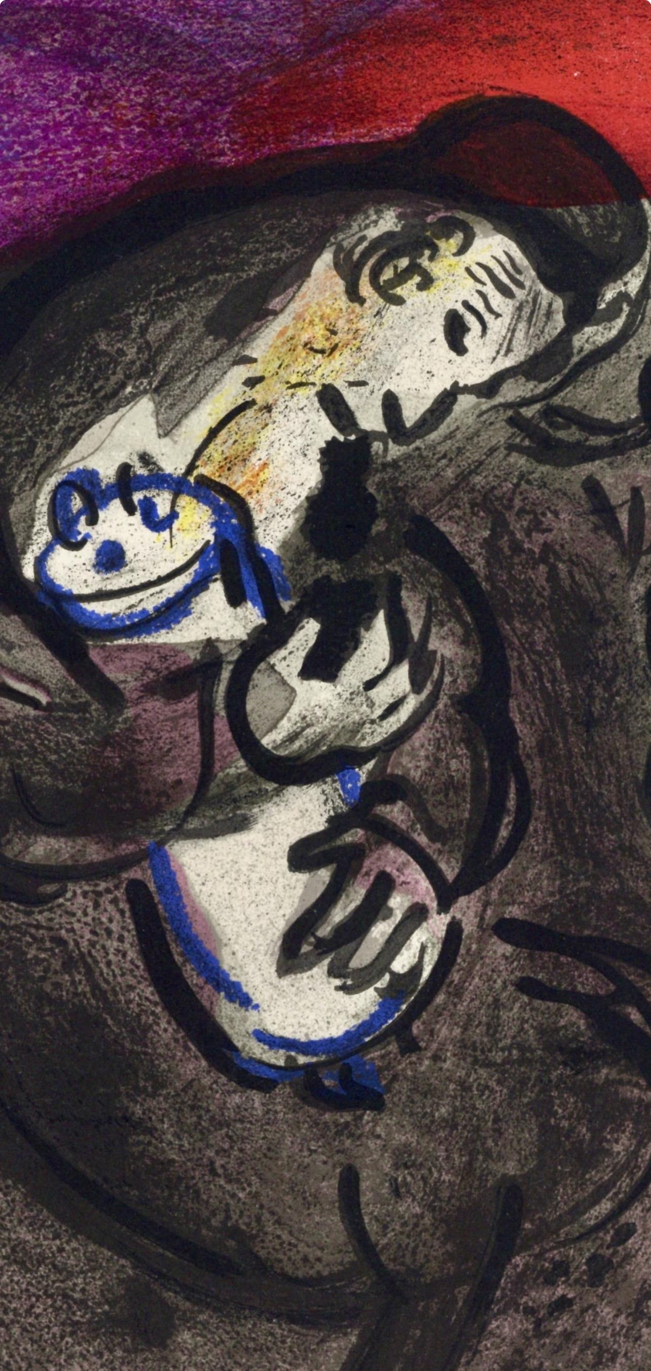 Lithograph on vélin des Papeteries du Marais paper. Inscription: Unsigned and unnumbered, as issued. Good condition. Notes: From the volume, Marc Chagall, Dessins Pour La Bible, Verve: Revue Artistique et Littéraire, Vol. VIII, N° 33 et 34,
