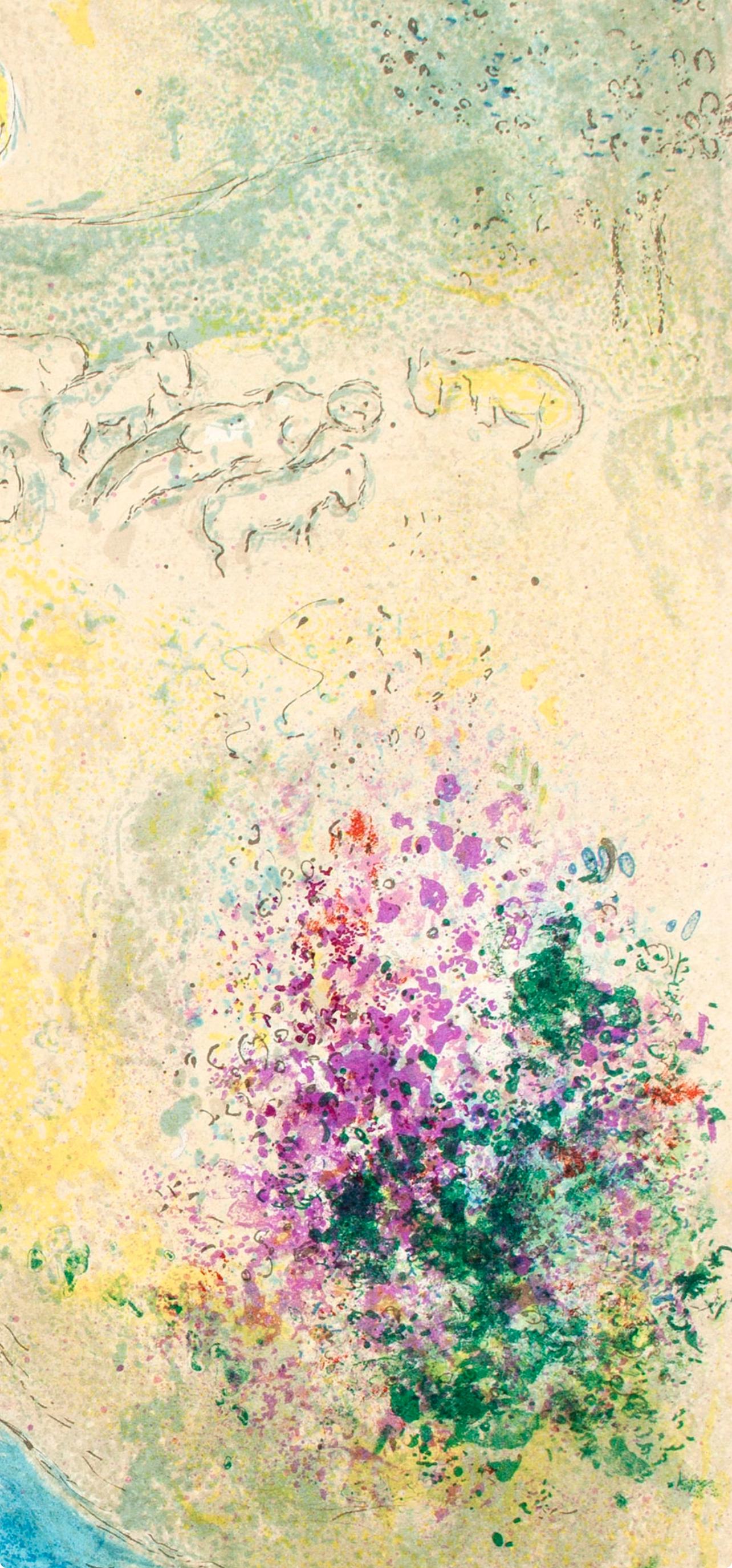 Chagall, L'arondelle, Daphnis et Chloé (after) - Expressionniste Print par Marc Chagall
