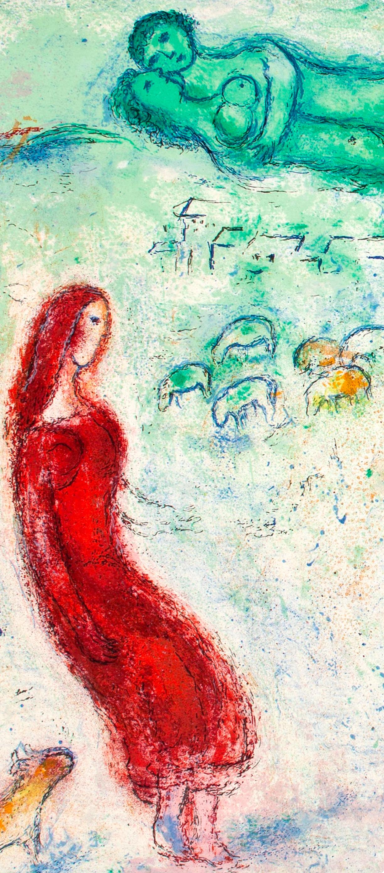 Chagall, Le jugement de Chloé, Daphnis et Chloé (after) - Print Expresionista de Marc Chagall