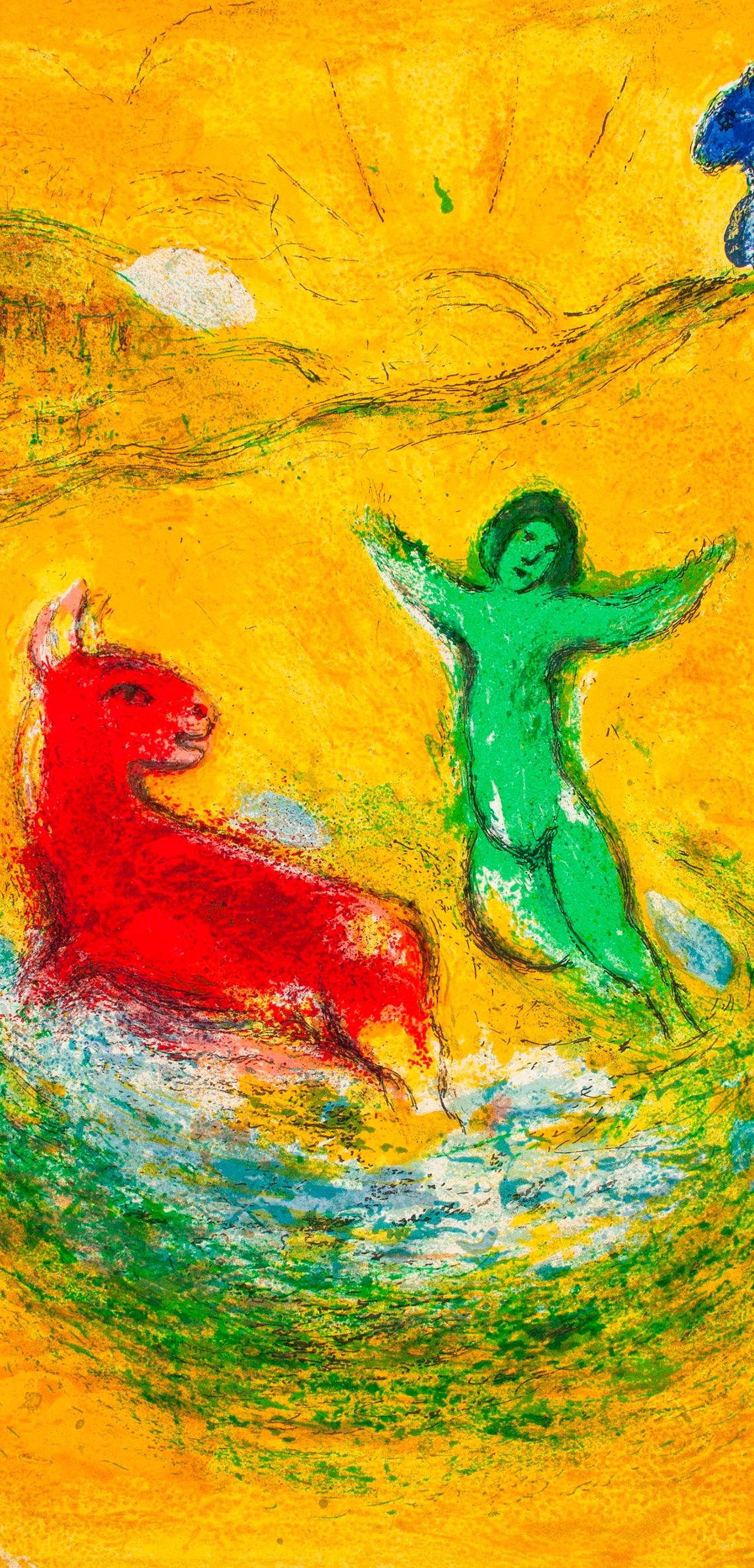Chagall, Le piège à loups, Daphnis et Chloé (dopo) - Print di Marc Chagall