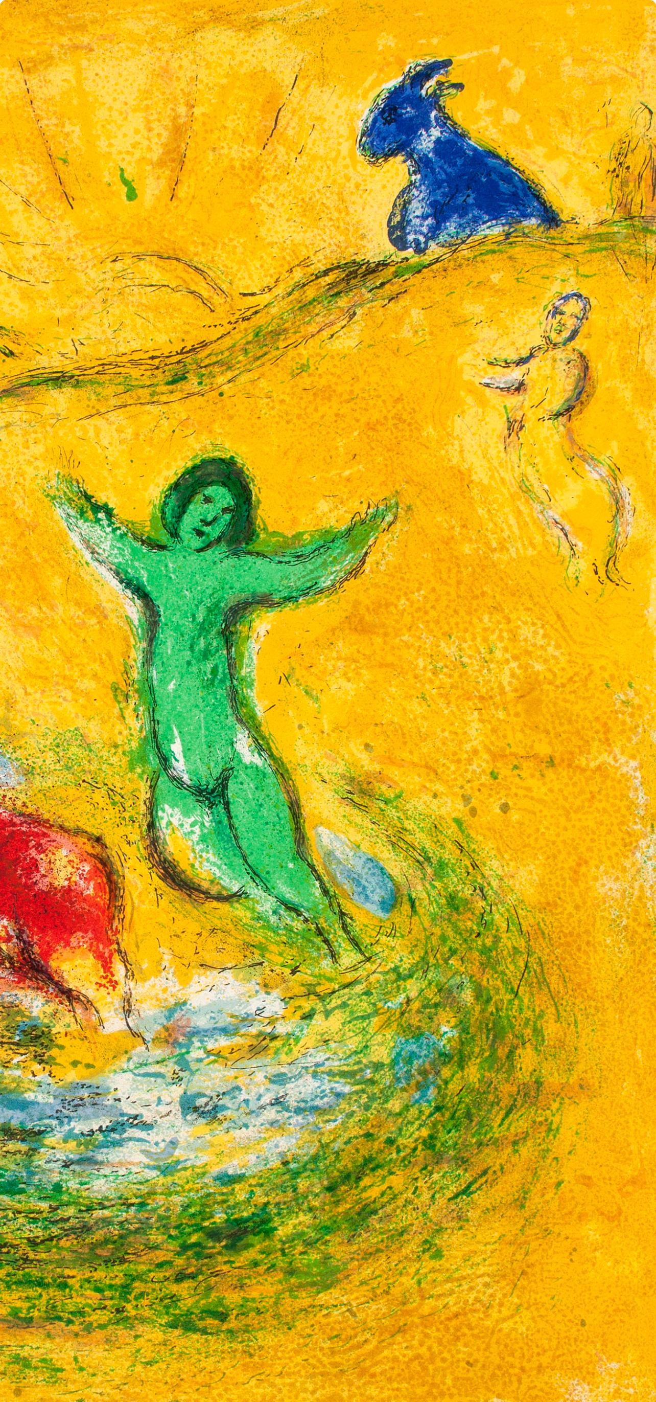Chagall, Le piège à loups, Daphnis et Chloé (after) - Expressionniste Print par Marc Chagall