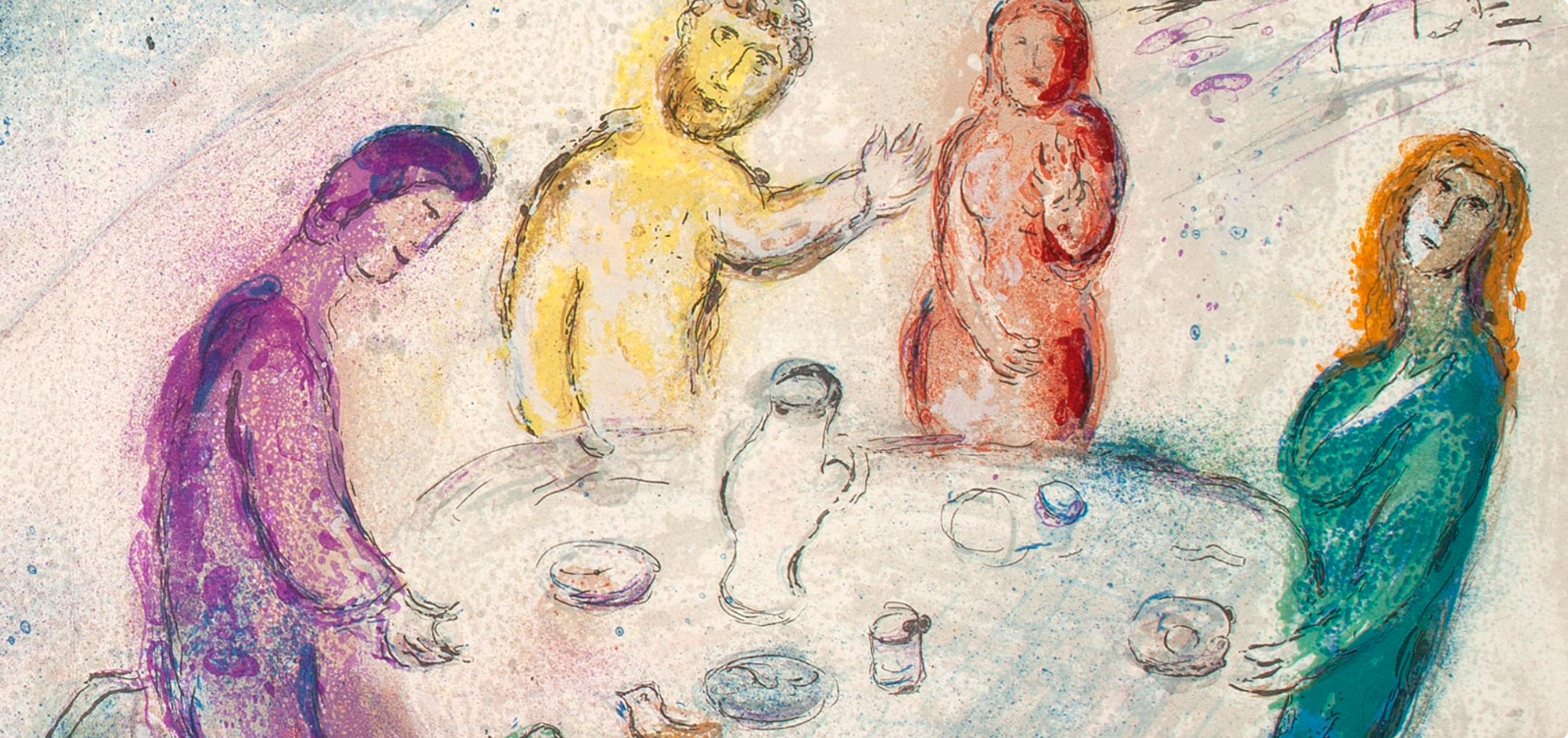 Marc Chagall, The Meal at Dryas’s Home, from Daphnis and Chloe, 1977 (after) For Sale 1