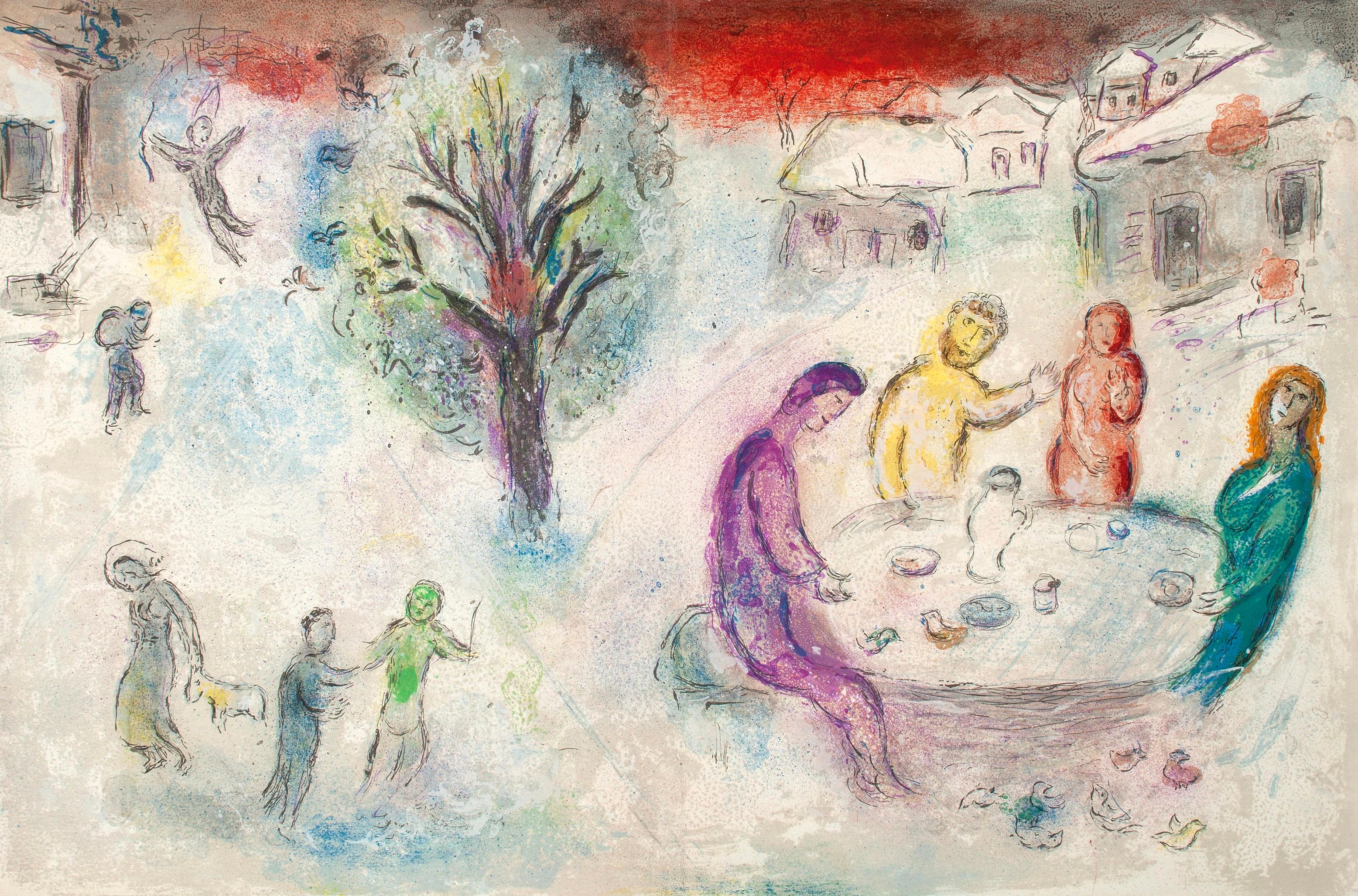 Marc Chagall, The Meal at Dryas’s Home, from Daphnis and Chloe, 1977 (after)