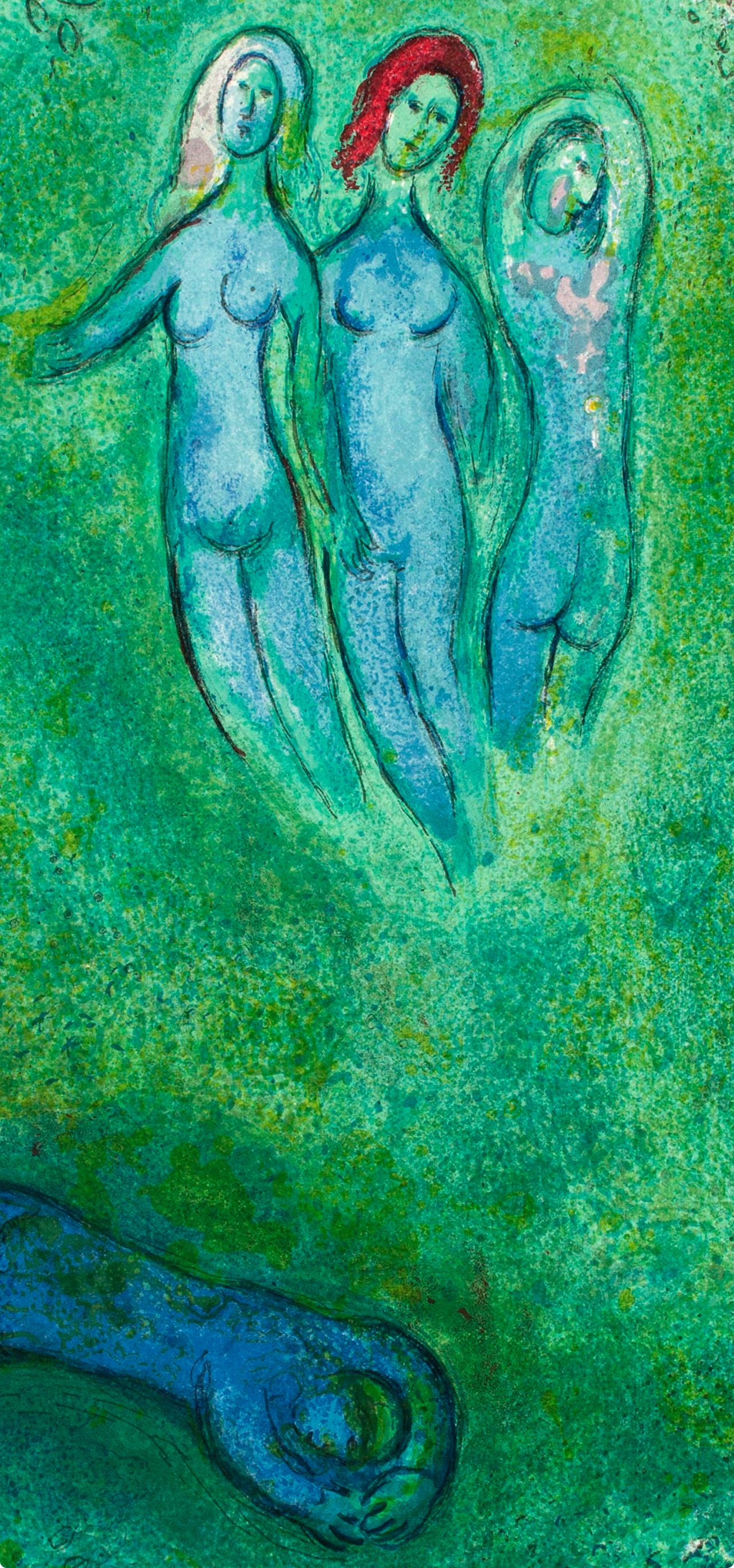 Chagall, Le songe de Daphnis et les nymphes, Daphnis et Chloé (after) - Print by Marc Chagall