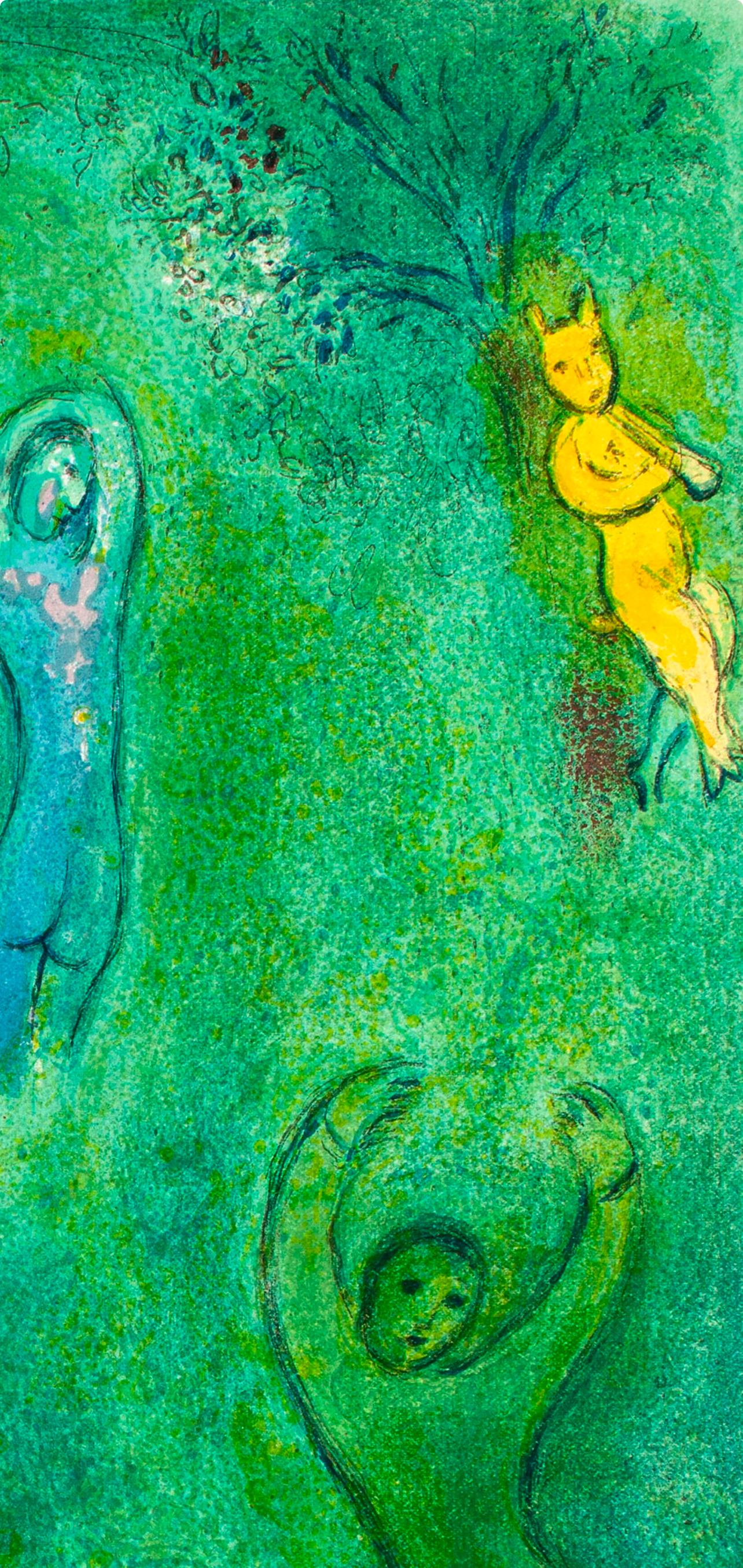 Chagall, Le songe de Daphnis et les nymphes, Daphnis et Chloé (d'après) - Expressionniste Print par Marc Chagall