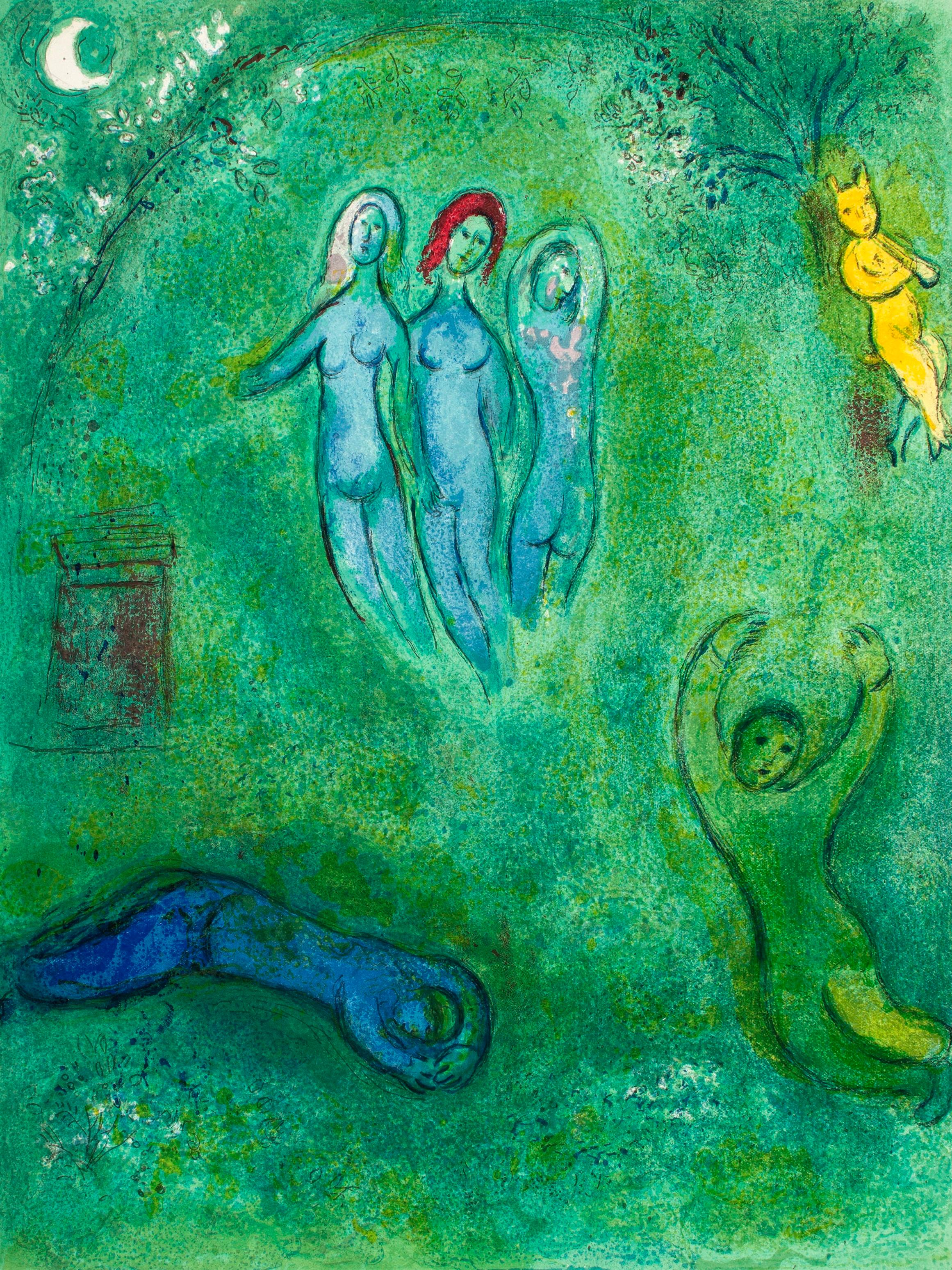 Chagall, Le songe de Daphnis et les nymphes, Daphnis et Chloé (after)