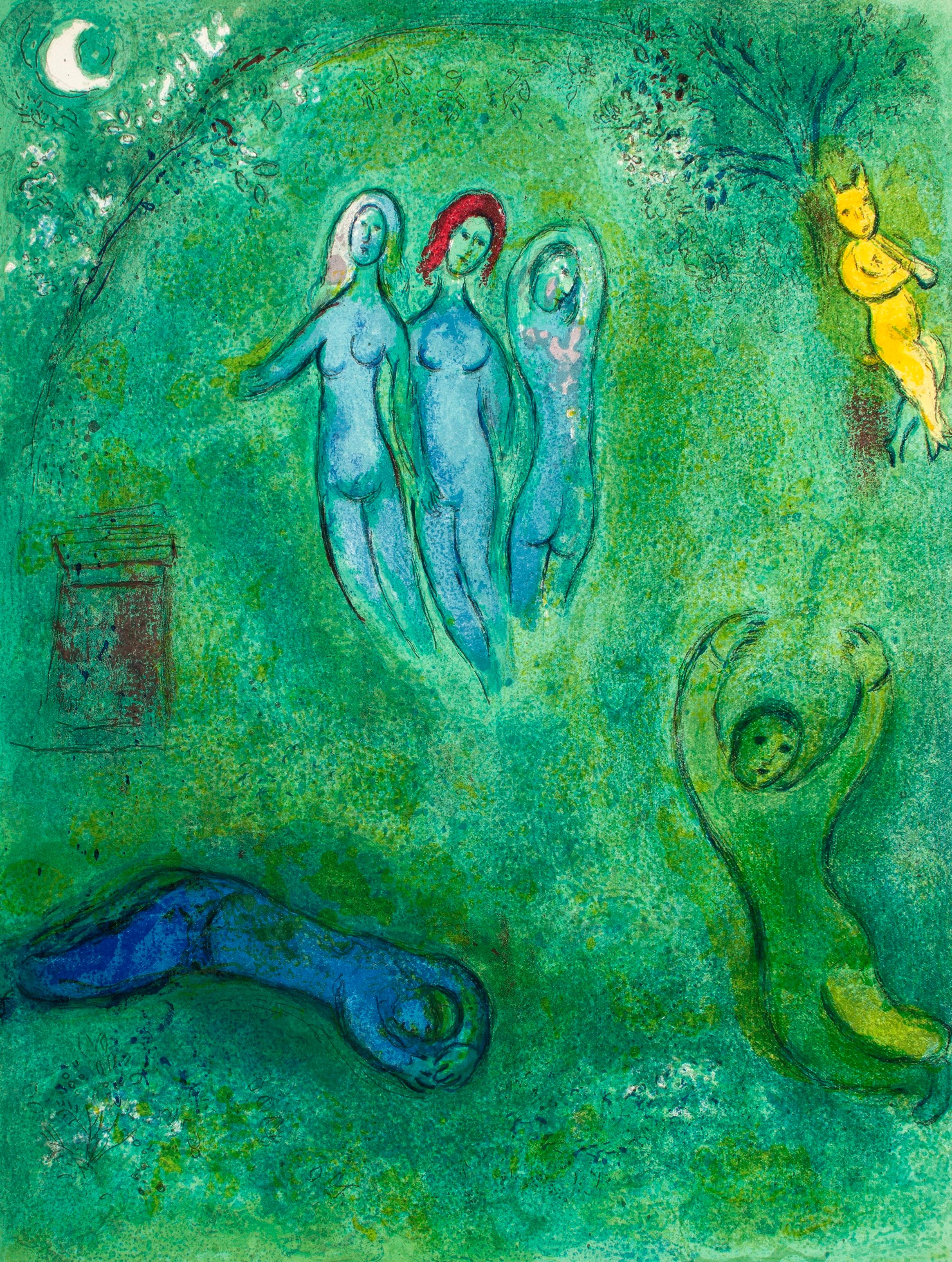 Chagall, Le songe de Daphnis et les nymphes, Daphnis et Chloé (after)