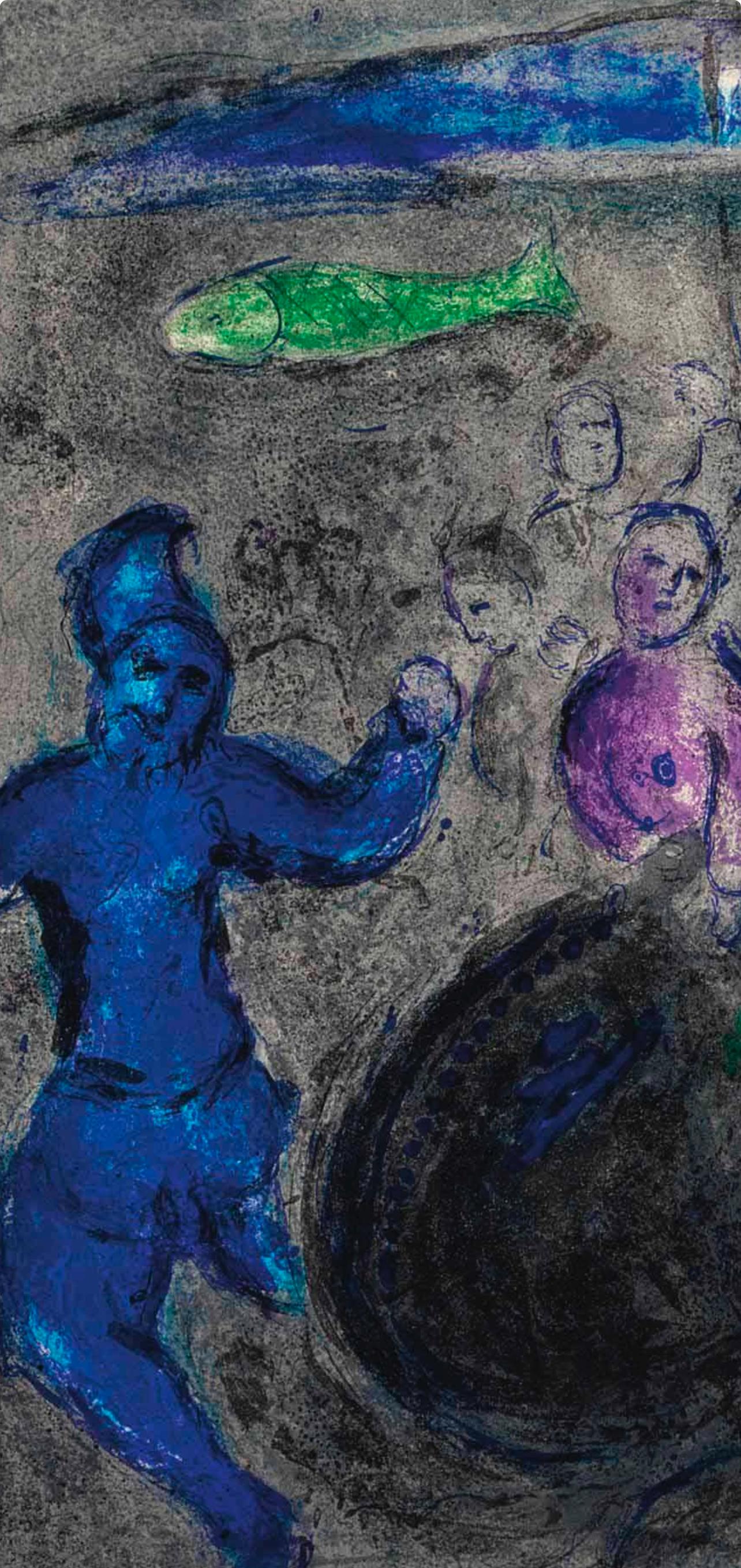 Chagall, Le Songe du Capitaine Bryaxis, Daphnis et Chloé (after) - Expressionniste Print par Marc Chagall