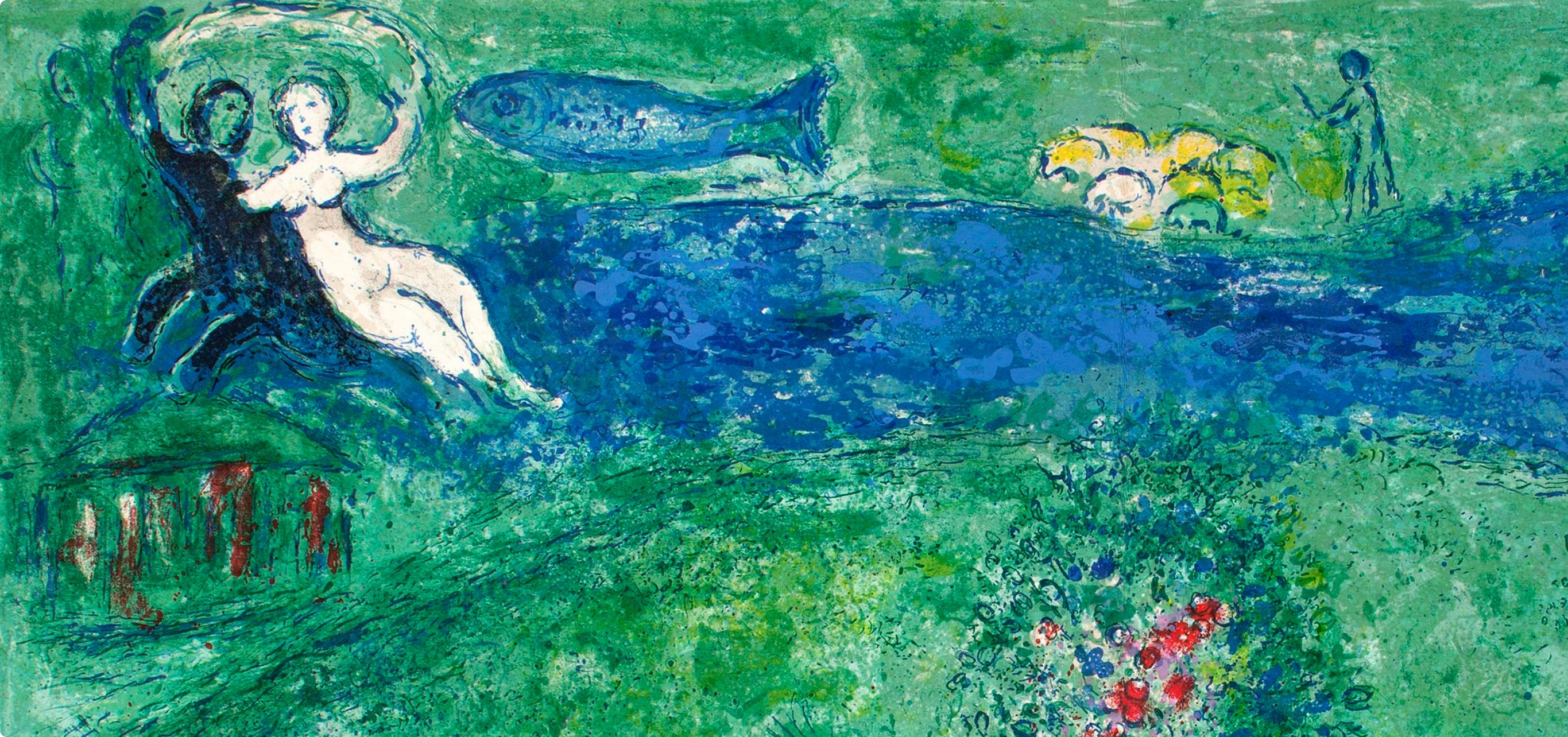 Chagall, Le Verger, Daphnis et Chloé (after) - Print de Marc Chagall