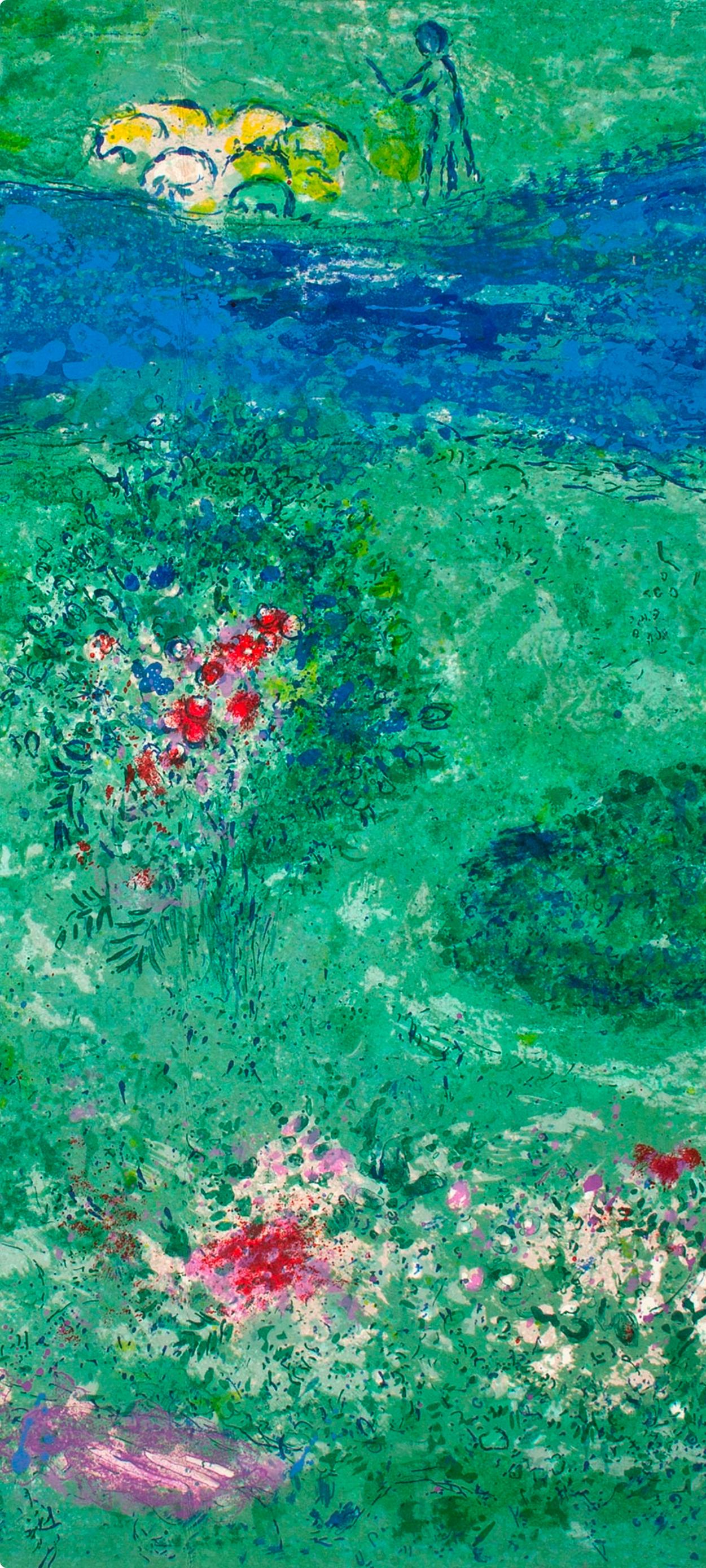 Chagall, Le Verger, Daphnis et Chloé (dopo) - Print Espressionista di Marc Chagall