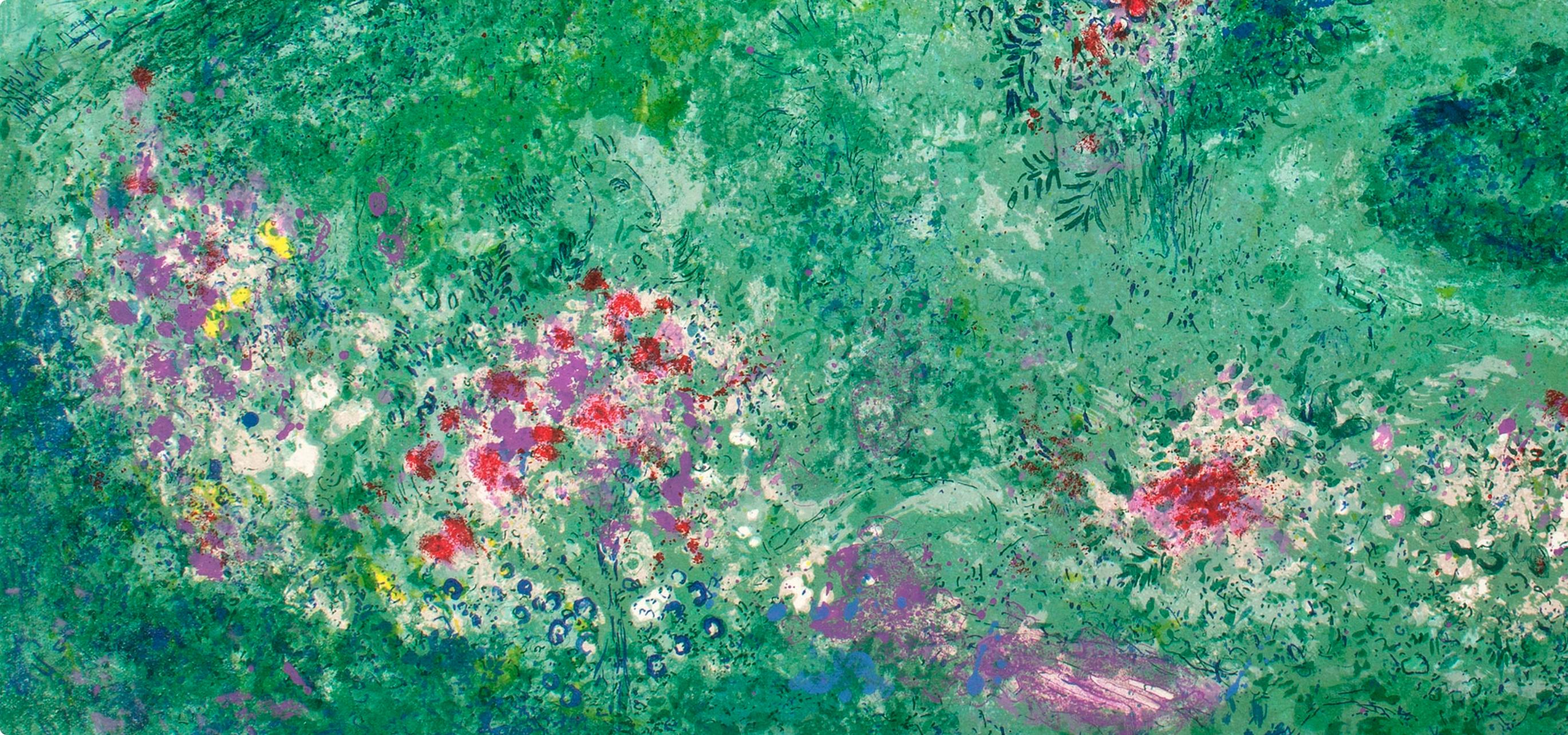 Chagall, Le Verger, Daphnis et Chloé (after) - Expressionniste Print par Marc Chagall