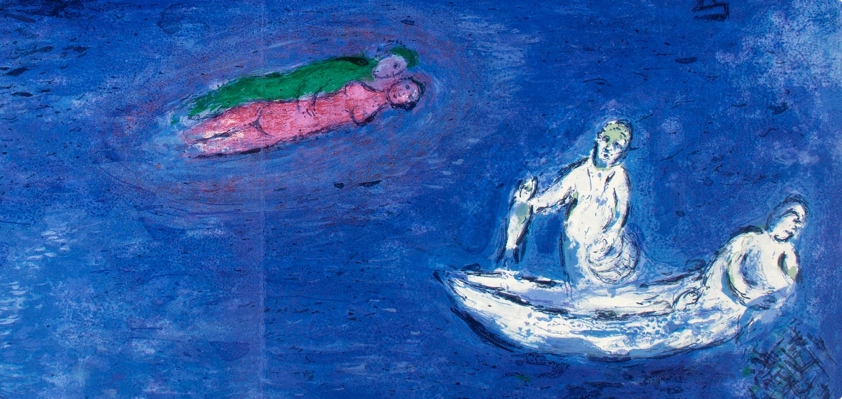 Chagall, L'Echo, Daphnis et Chloé (after) - Expressionniste Print par Marc Chagall