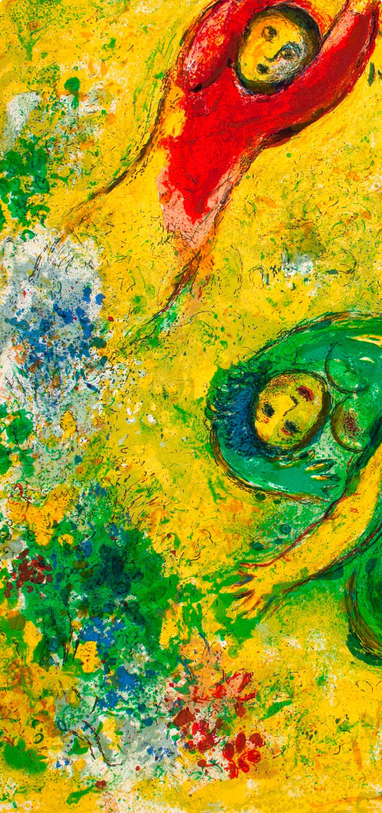 Chagall, Les fleurs saccagées, Daphnis et Chloé (after) - Expressionist Print by Marc Chagall