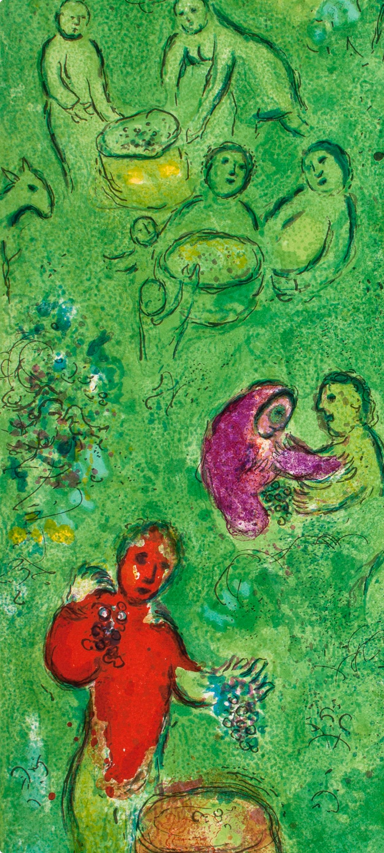 Chagall, Les vendanges, Daphnis et Chloé (after) - Expressionniste Print par Marc Chagall