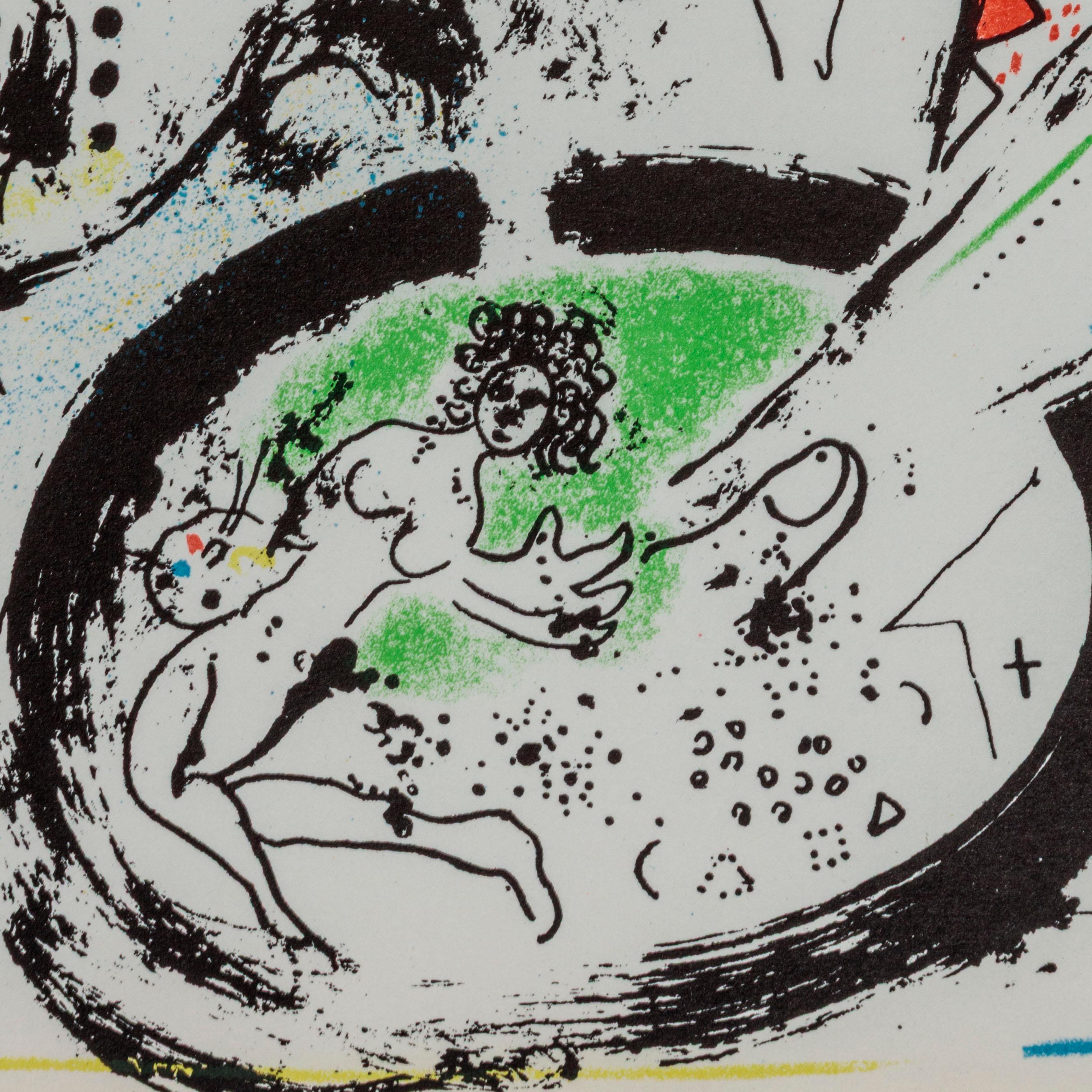 Gerahmt 25,75 x 22,75 cm

Nr. 282 im Catalogue Raisonne der Lithographien von Chagall 

Diese Lithografie stammt aus 