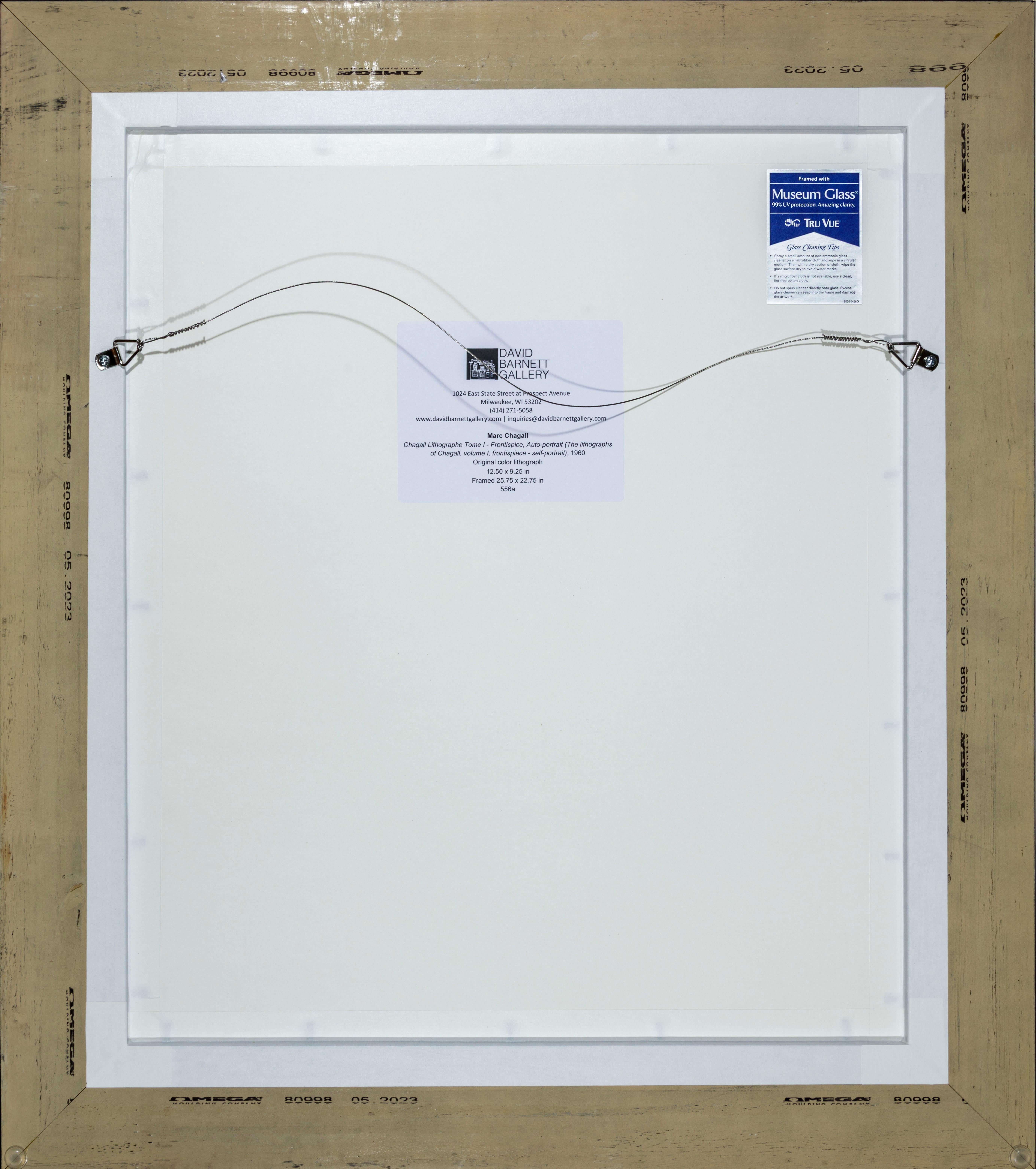 Chagall Lithographe Tome I - Frontispice, Auto-Portrait im Angebot 1