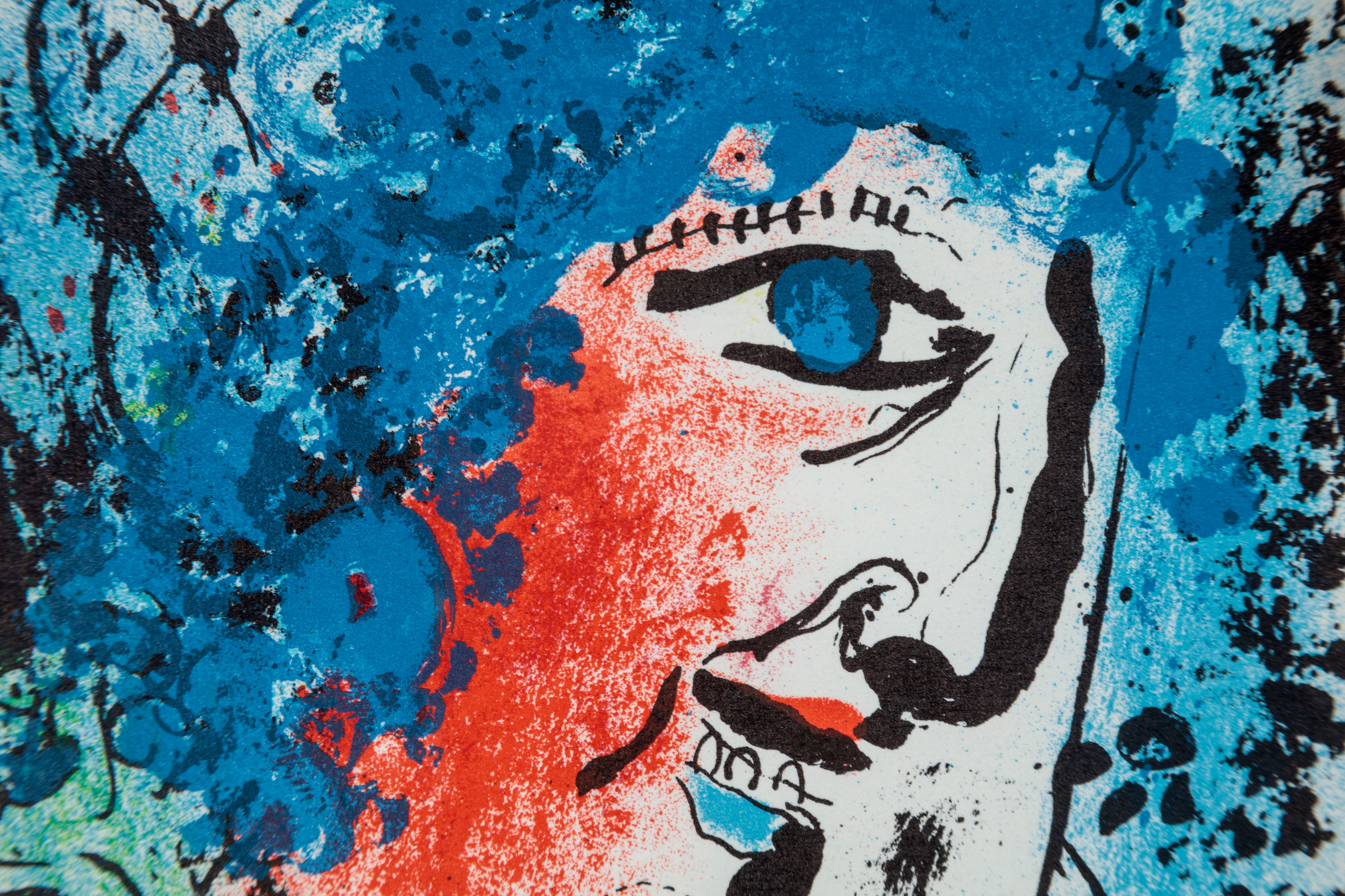 Chagall Lithographe Tome I - Frontispice, Auto-Portrait im Angebot 2