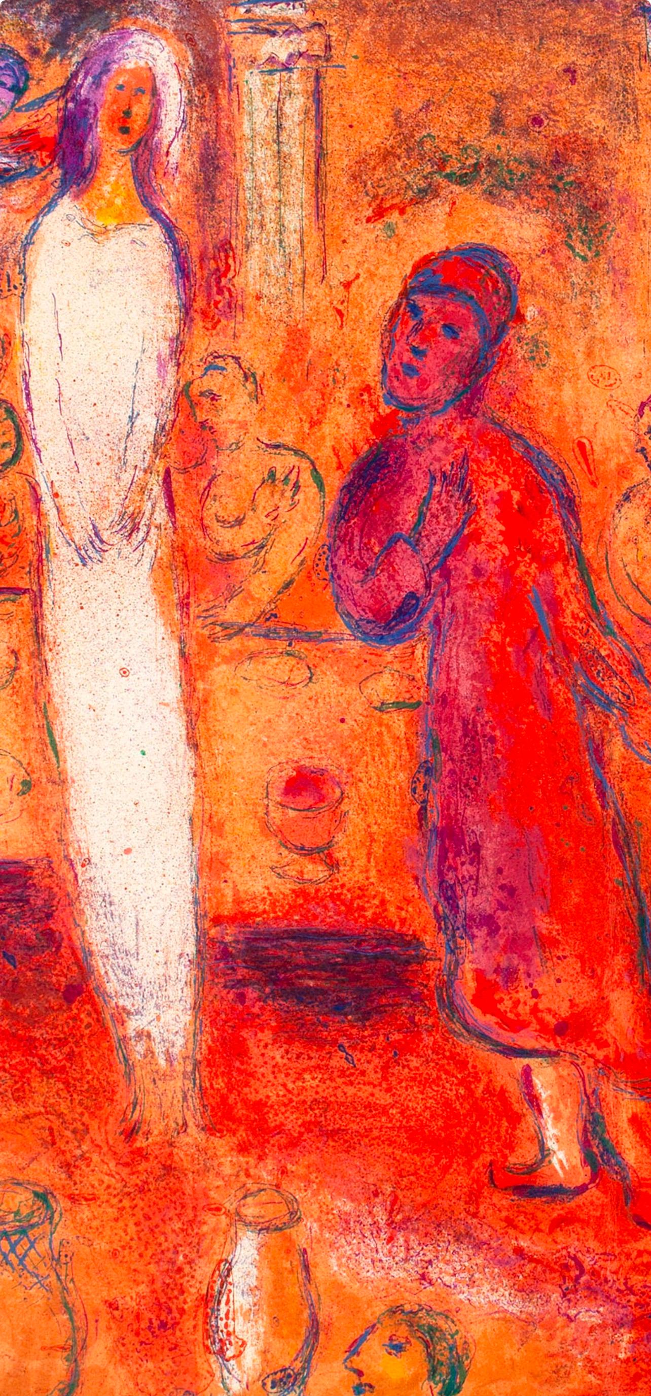 Chagall, Mégaclès reconnait sa Fille, Daphnis et Chloé (after) - Print Espressionista di Marc Chagall