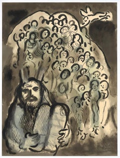 Chagall, Moses und sein Volk (Mourlot 689) (Nachdem)