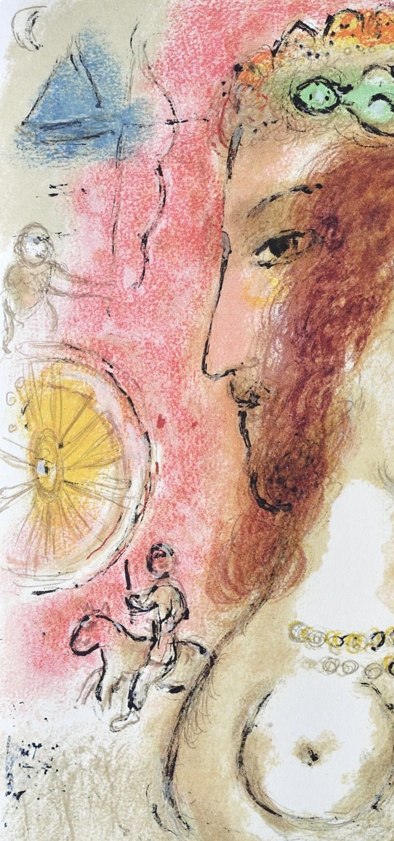Chagall, Odysseus und Penelope, Homer, Die Odyssee (d'après) - Expressionniste Print par Marc Chagall