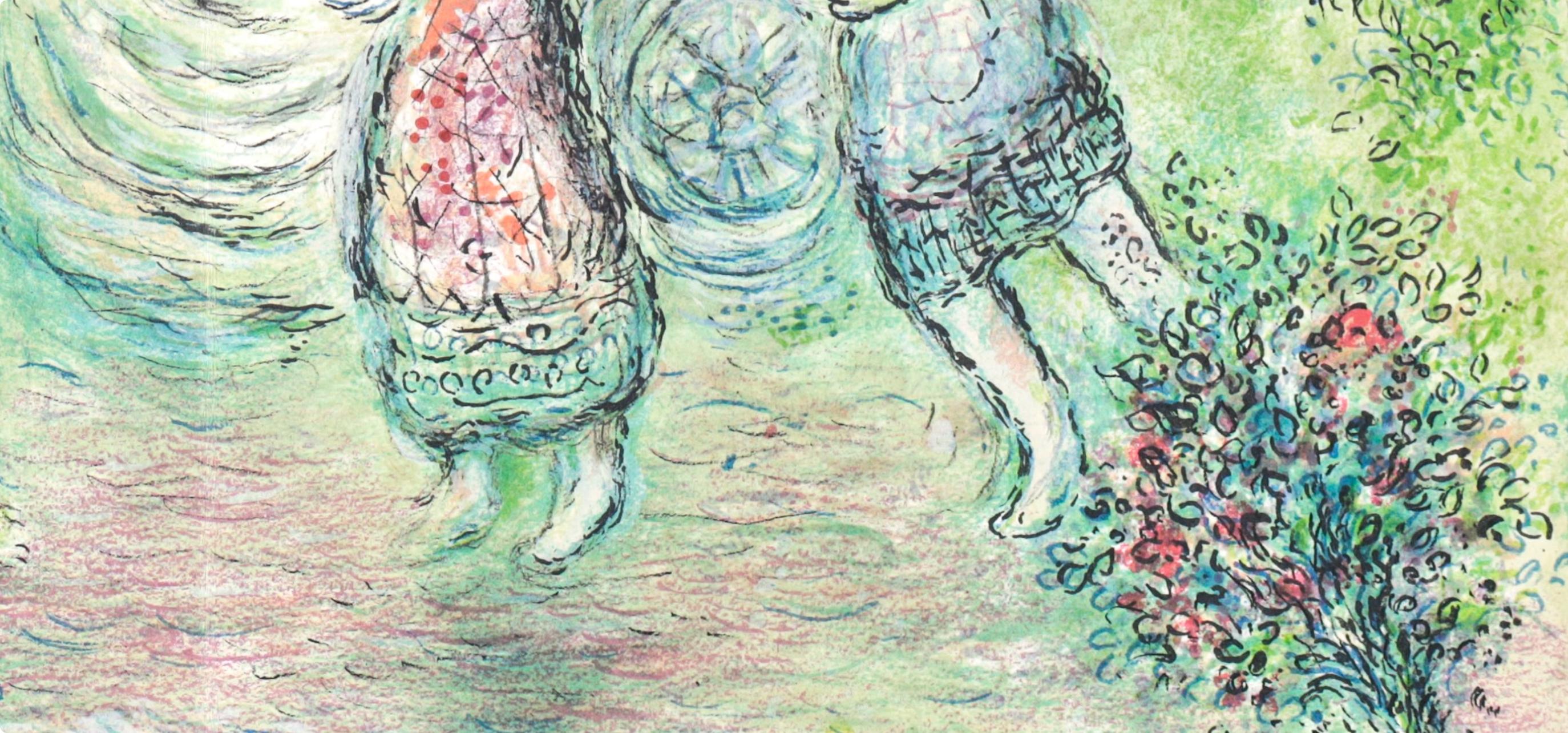 Chagall, Odysseus vor Nausikaa, Homer, Die Odyssee (after) - Beige Figurative Print par Marc Chagall