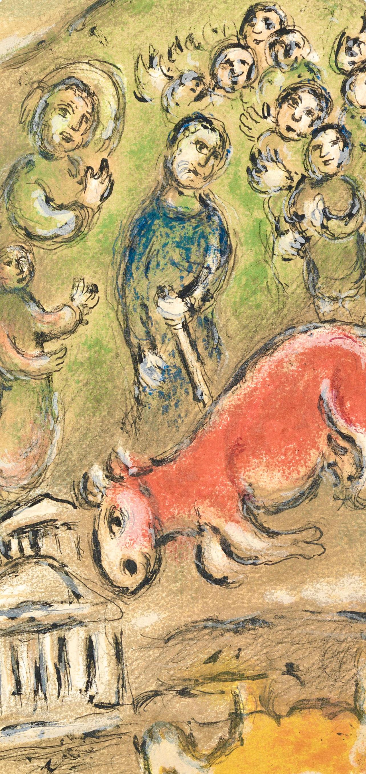 Chagall, Opfer für Athene, Homer, Die Odyssee (after) - Print de Marc Chagall