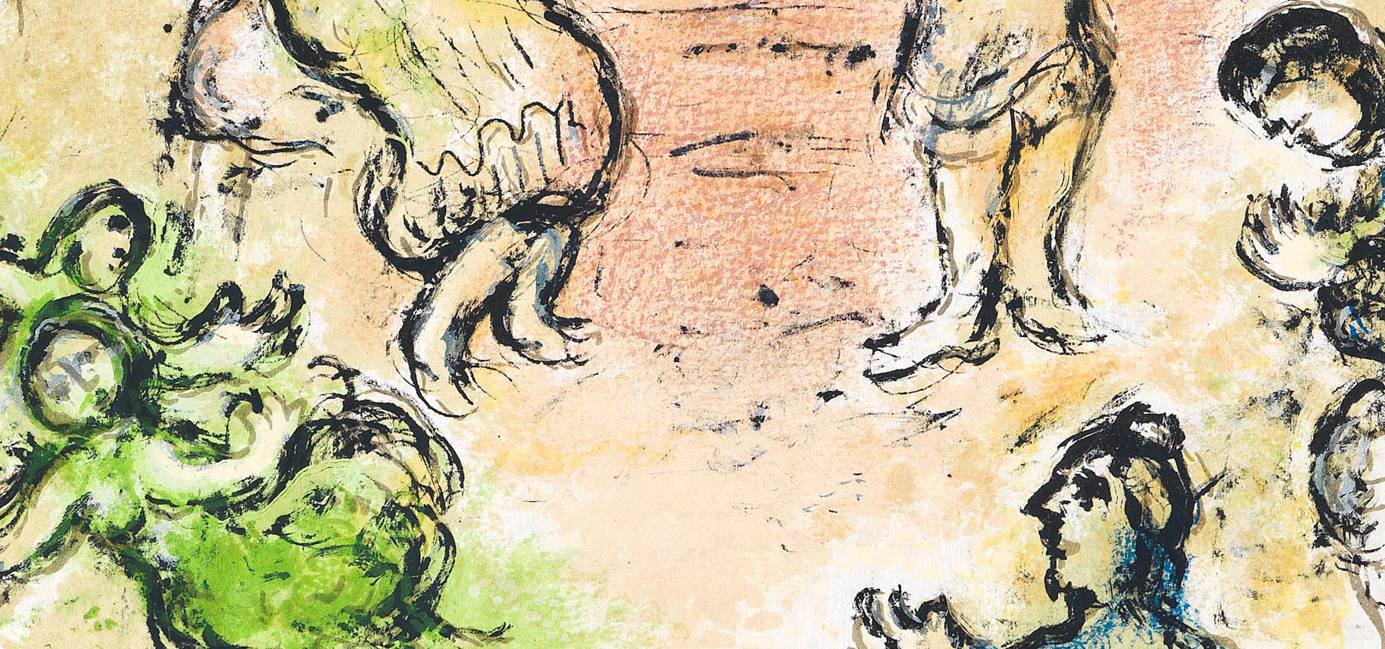 Chagall, Palast von Alkinoos, Homer, Die Odyssee (after) - Beige Figurative Print par Marc Chagall