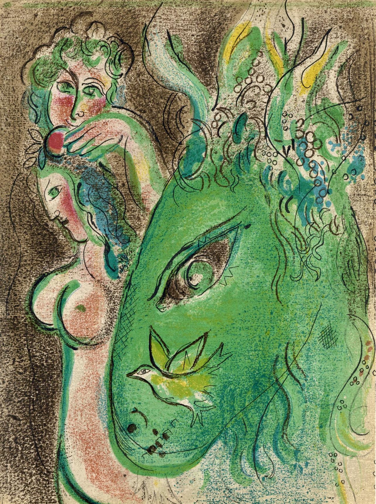 Marc Chagall Figurative Print - Chagall, Paradise II (Mourlot 117-46; Cramer 25) (after)