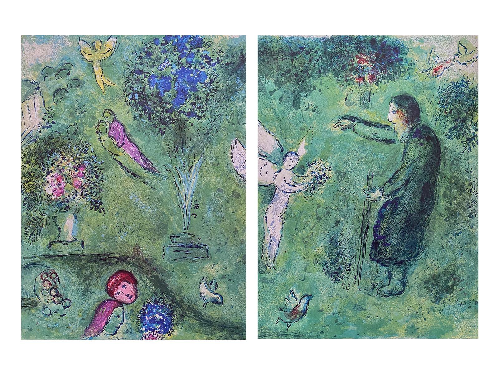 Chagall, Philetas Orchard (Daphnis et Chloé), Diptych (after)