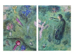 Chagall, Philetas Orchard (Daphnis et Chloé), Diptych (after)
