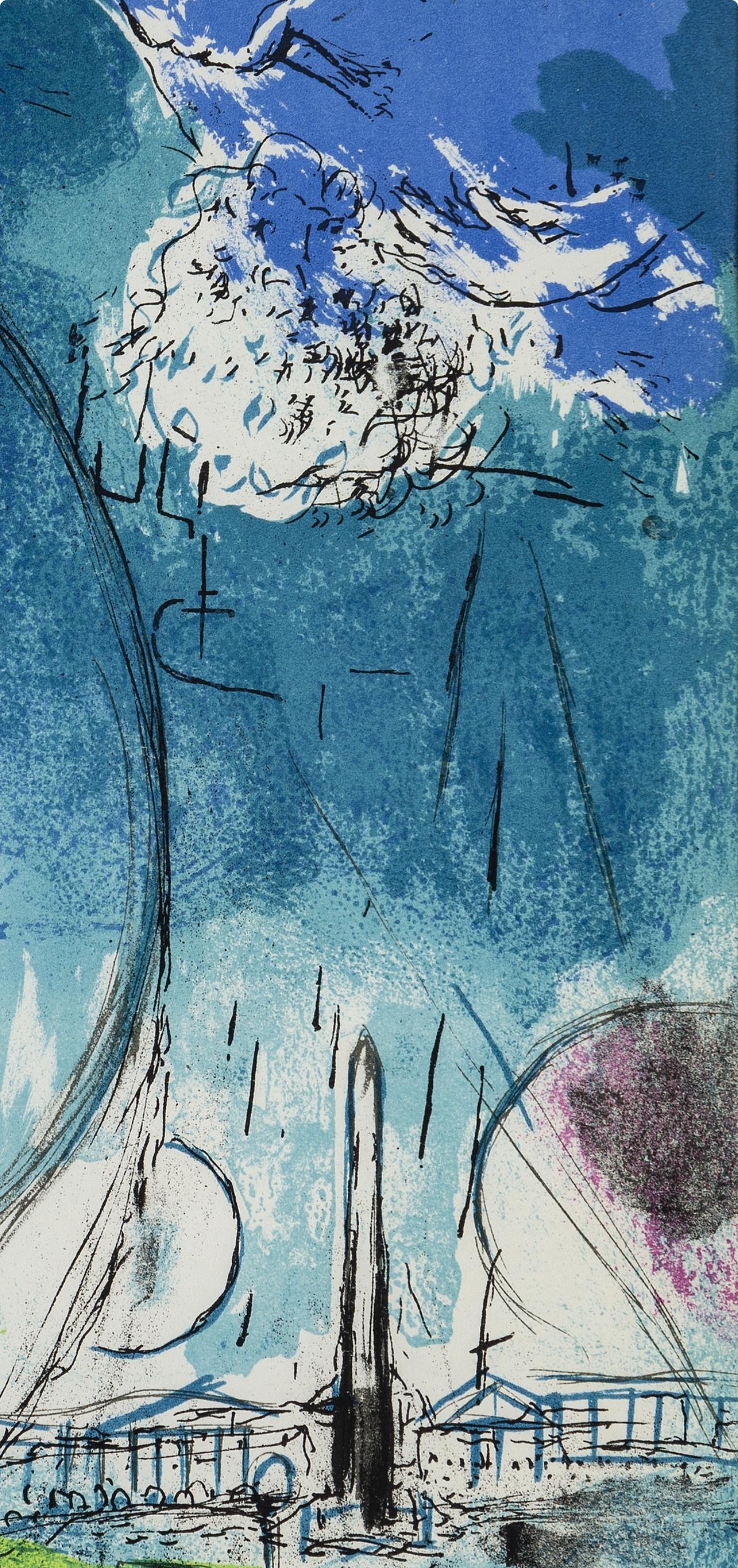 Chagall, Place de la Concorde (Cramer 23; Mourlot 80-87), Verve: Revue (after) - Modern Print by Marc Chagall