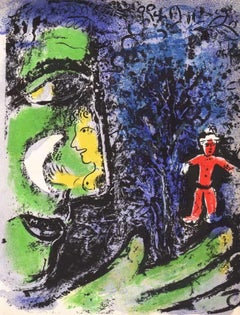 Chagall, Profile and Red Child (Mourlot 284; Cramer 43) (after)