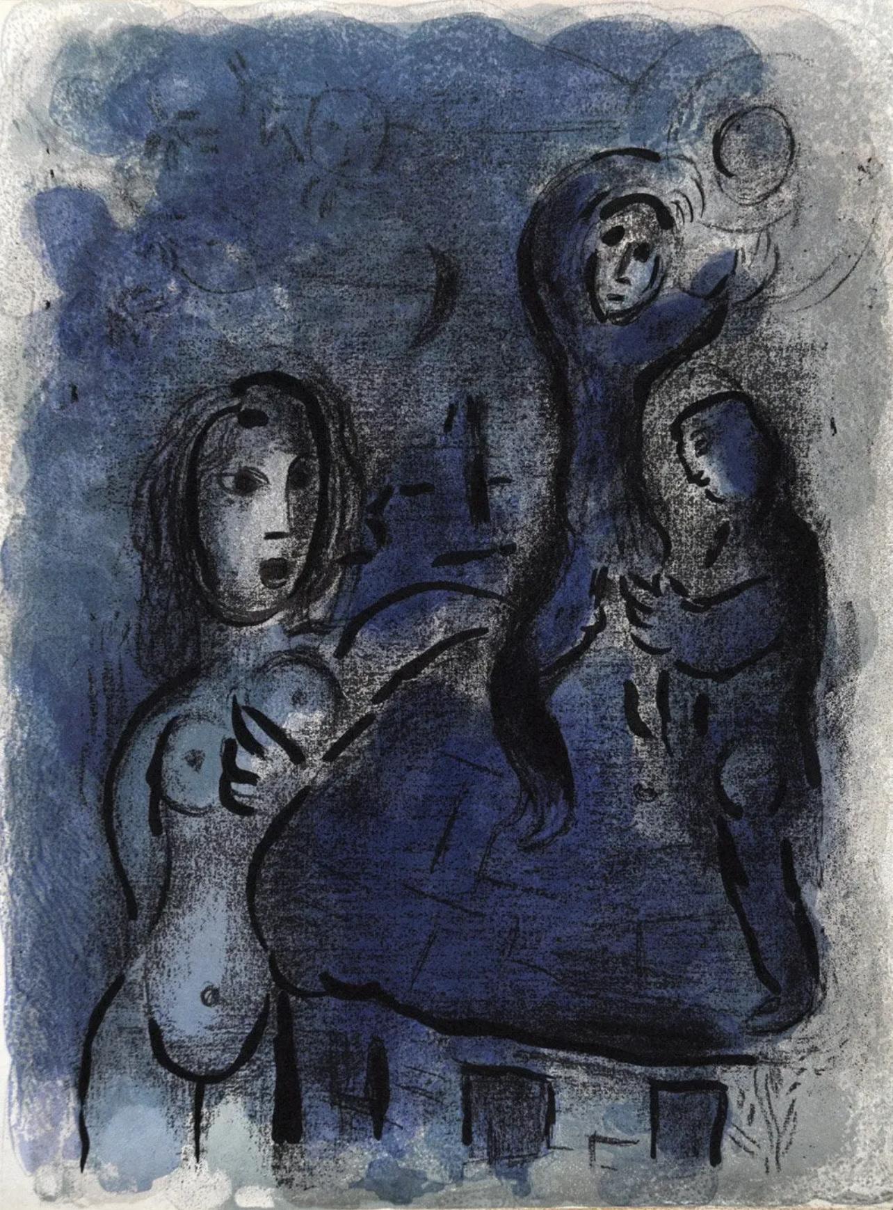 Figurative Print Marc Chagall - Chagall, Rahab et les épices de Jericho (Mourlot 230-277 ; Cramer 42) (après)