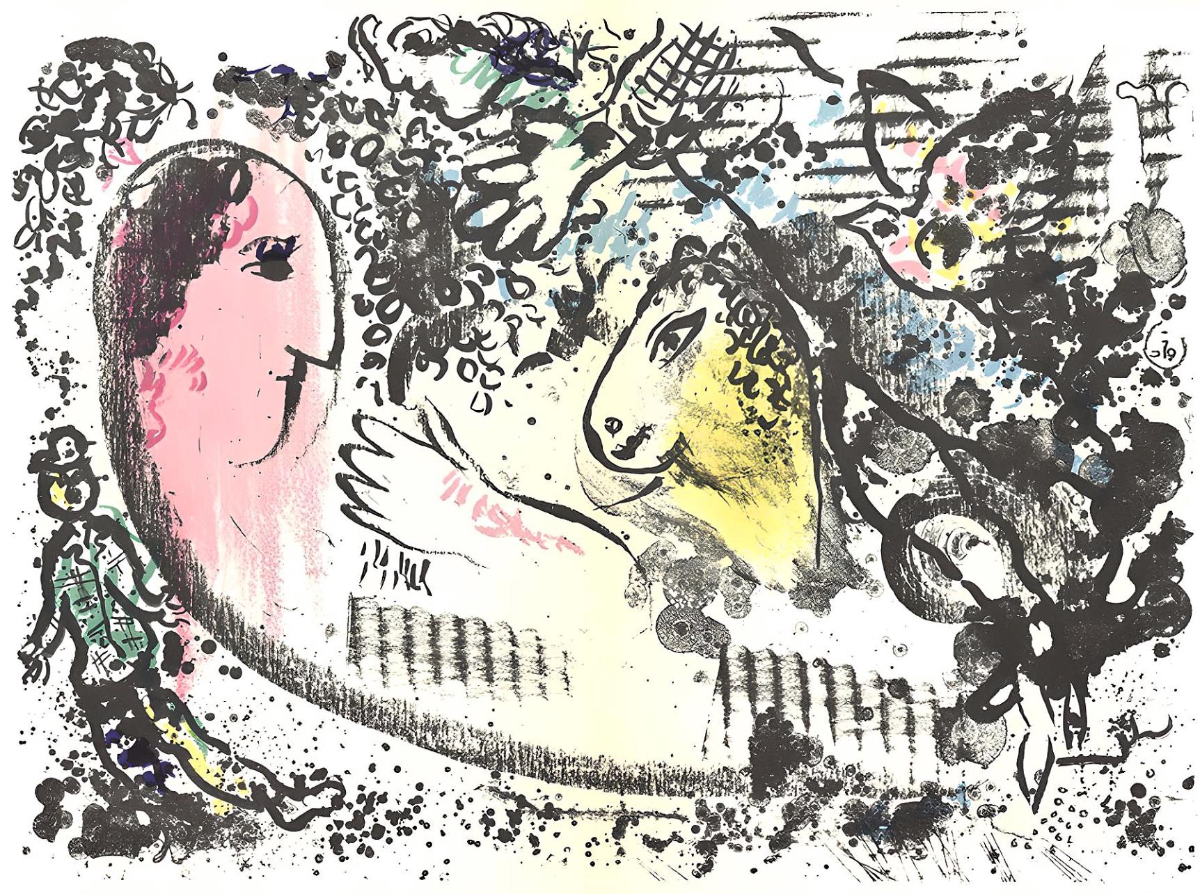 Marc Chagall Figurative Print – Chagall, Reverie (Mourlot 605) (Nachdem)