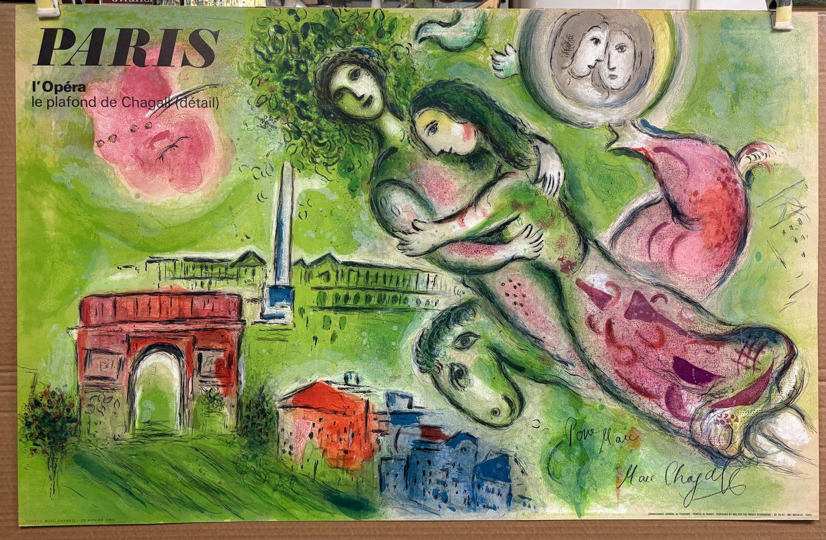 Chagall-Romeo y Julieta Office de Tourisme de France Vintage en venta 2