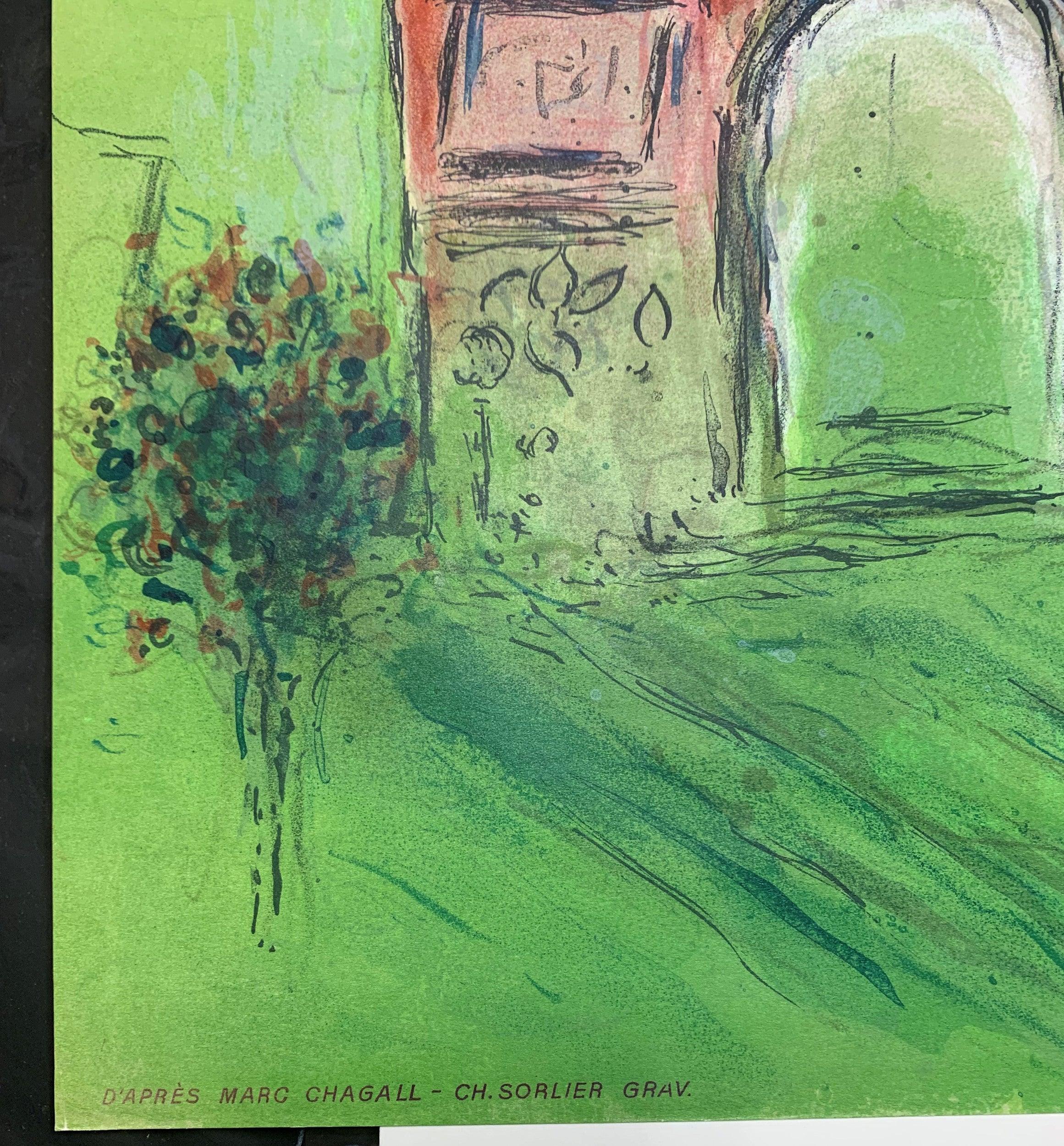 Chagall-Romeo y Julieta Office de Tourisme de France Vintage en venta 5