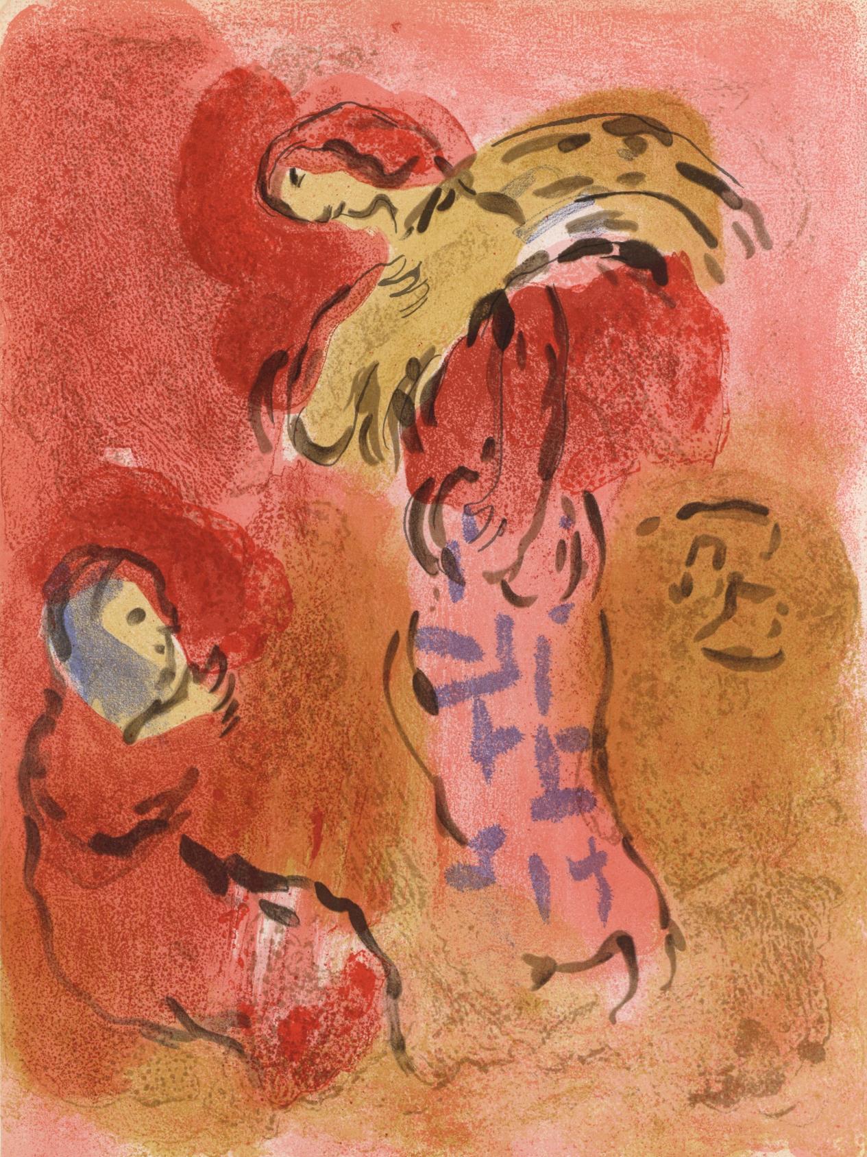 Marc Chagall Figurative Print - Chagall, Ruth gleaning (Mourlot 230-277; Cramer 42) (after)
