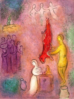 Chagall, Sacrifice aux Nymphes, Daphnis et Chloé (after)