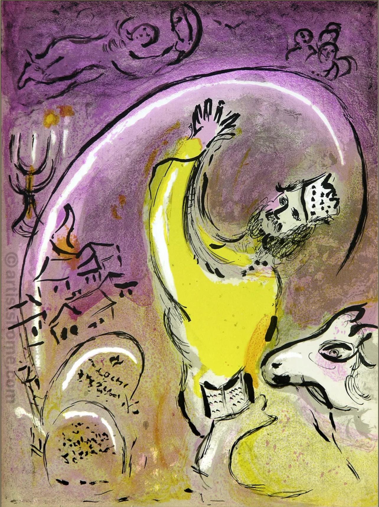 Marc Chagall Figurative Print – Chagall, Solomon (Mourlot 117-46; Cramer 25) (Nachdem)